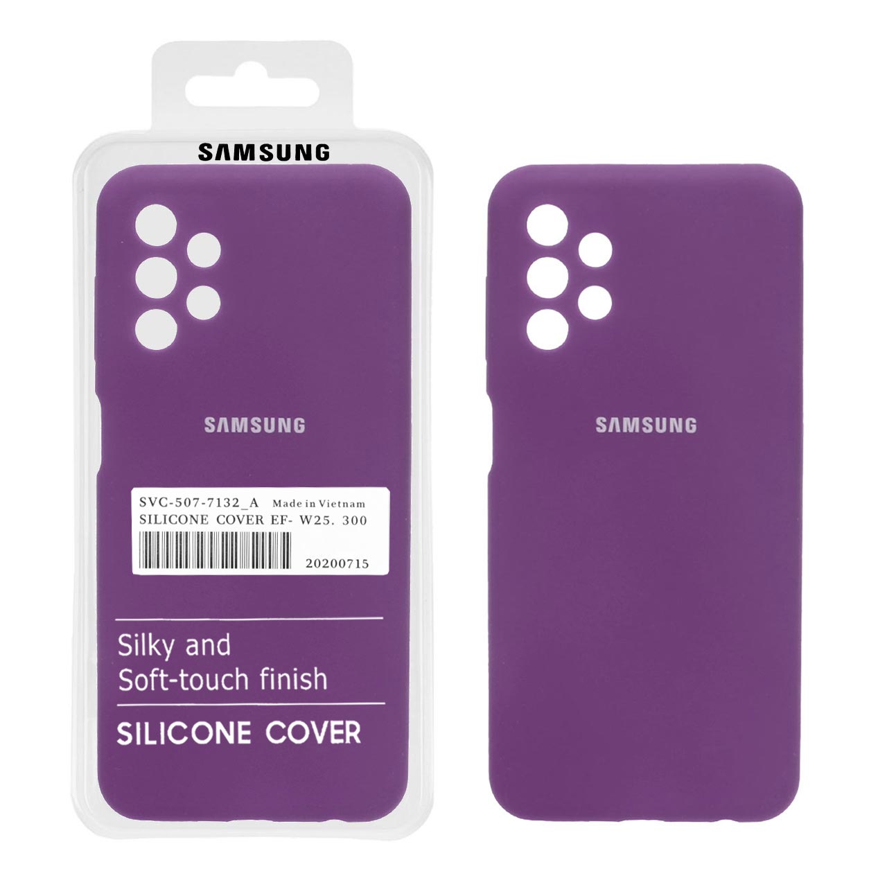 811052 قاب سیلیکونی پاک کنی اورجینال درجه یک Samsung A13-4G - ارغوانی (پک دار) - تصویر 1