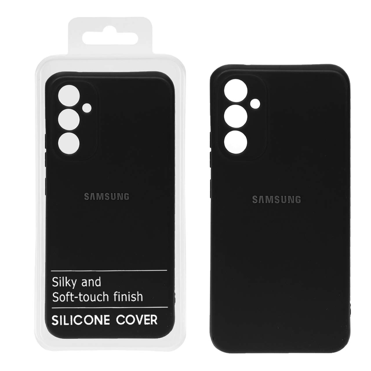 812712 قاب نیو سیلیکون محافظ لنزدار Samsung A34 -RFF - مشکی (پک دار) - تصویر 1