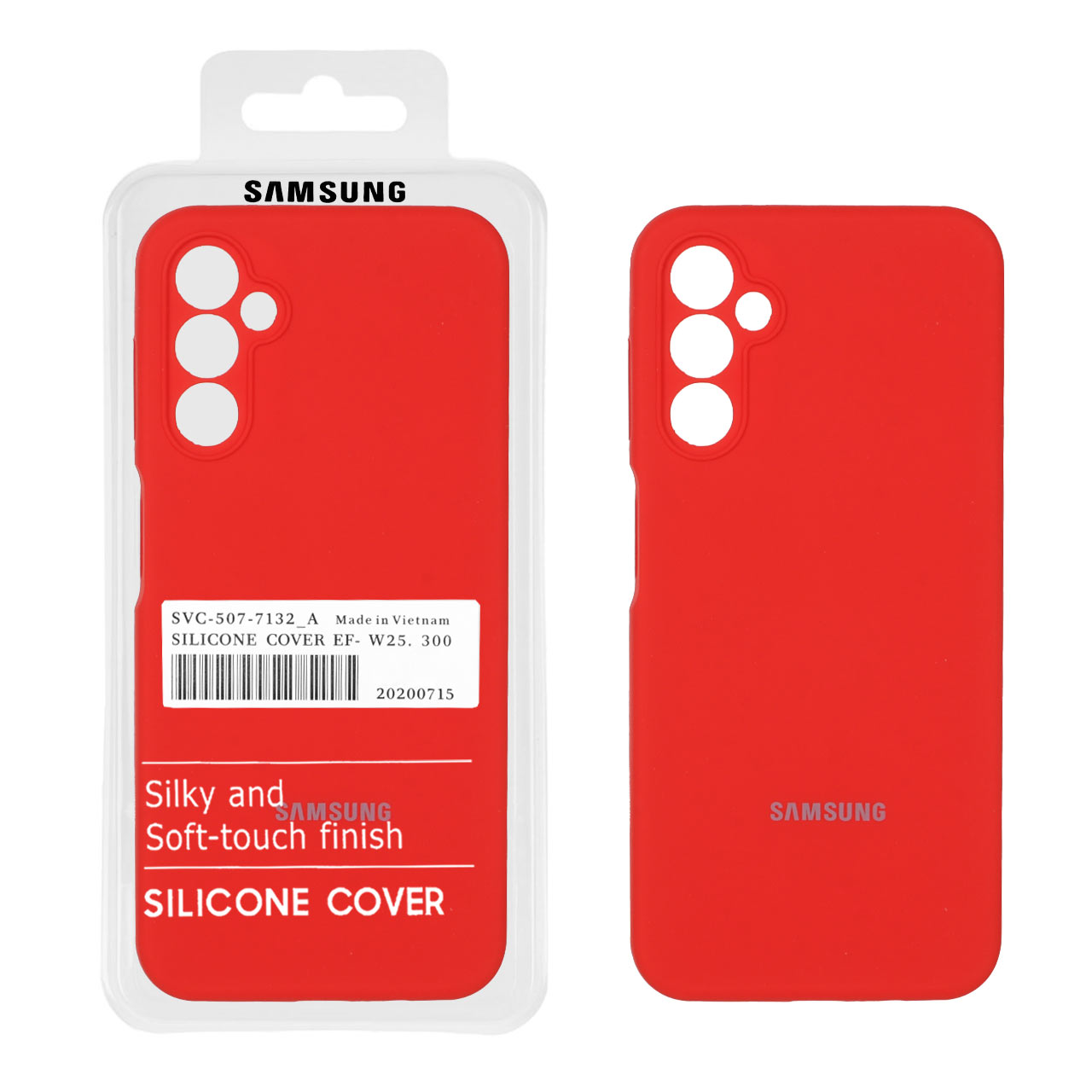 876714 قاب سیلیکونی پاک کنی اورجینال درجه یک Samsung Galaxy A14 - قرمز (پک دار) - تصویر 1