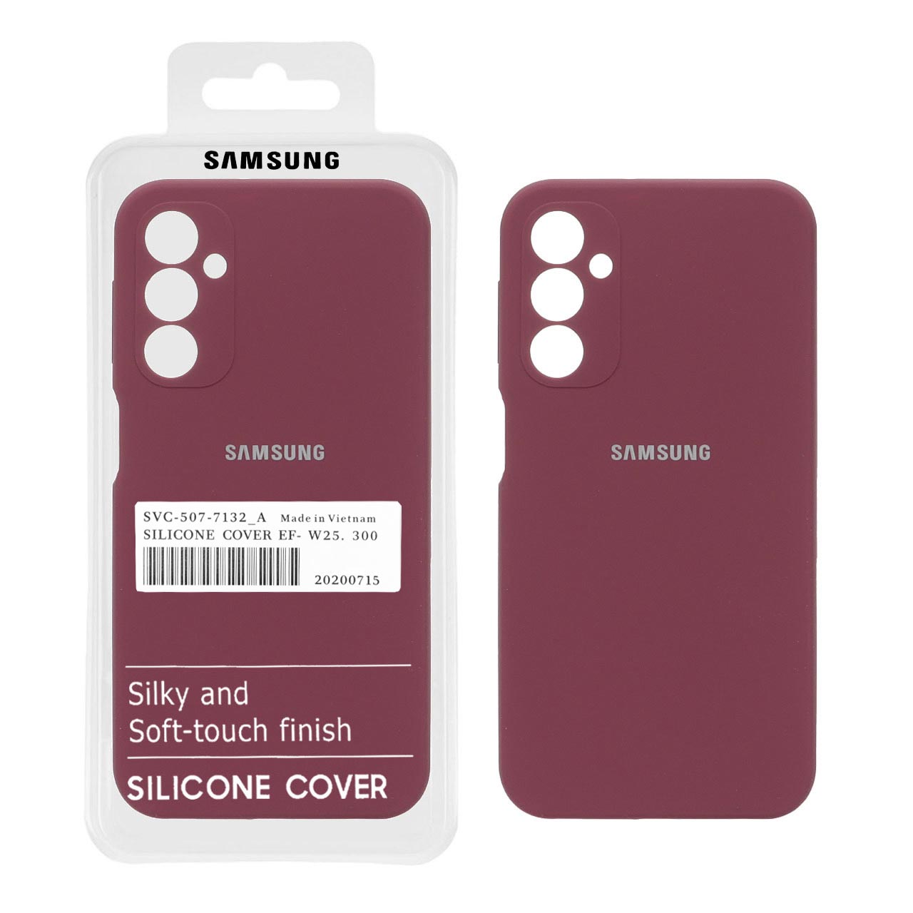 899476 قاب سیلیکونی پاک کنی اورجینال درجه یک Samsung Galaxy A24 - زرشکی (پک دار) - تصویر 1