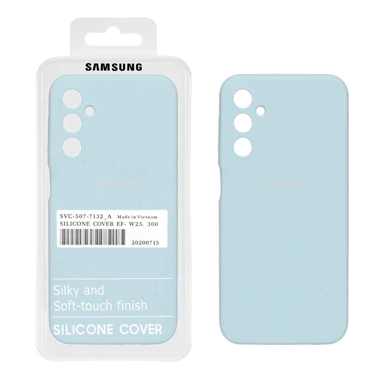 954876 قاب سیلیکونی پاک کنی اورجینال درجه یک Samsung Galaxy A24 - آبی روشن (پک دار) - تصویر 1