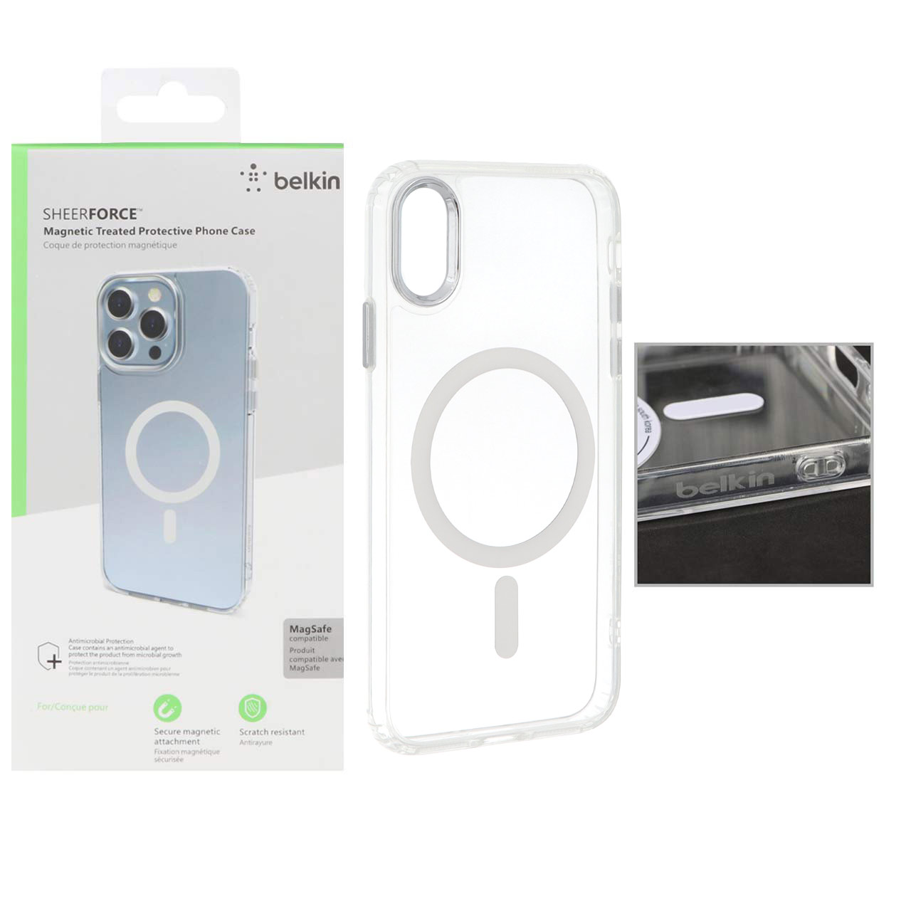 1152454 قاب belkin شفاف Magsafe مدل Apple iPhone X / iPhone XS (پک دار) - تصویر 1