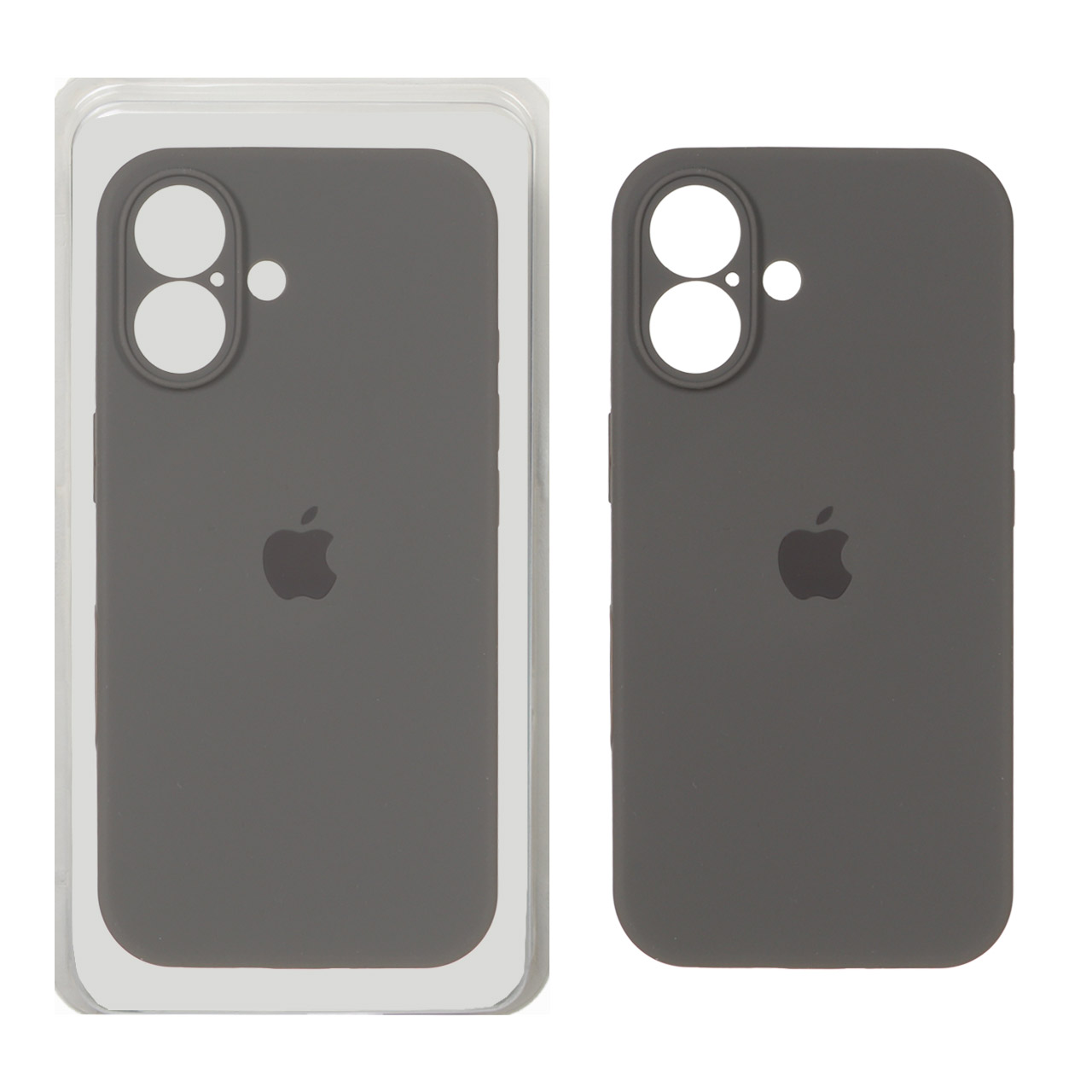 1355262 قاب سیلیکونی پاک کنی محافظ لنزدار اورجینال Apple iPhone 16 - ذغالی (پک اصلی) - تصویر 1