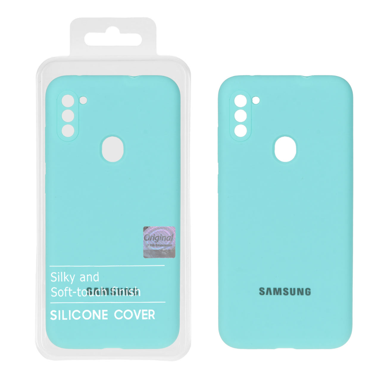 1398814 قاب سیلیکونی پاک کنی اورجینال Master Quality مدل Samsung Galaxy A11 / M11 - سبزآبی (پک دار) - تصویر 1