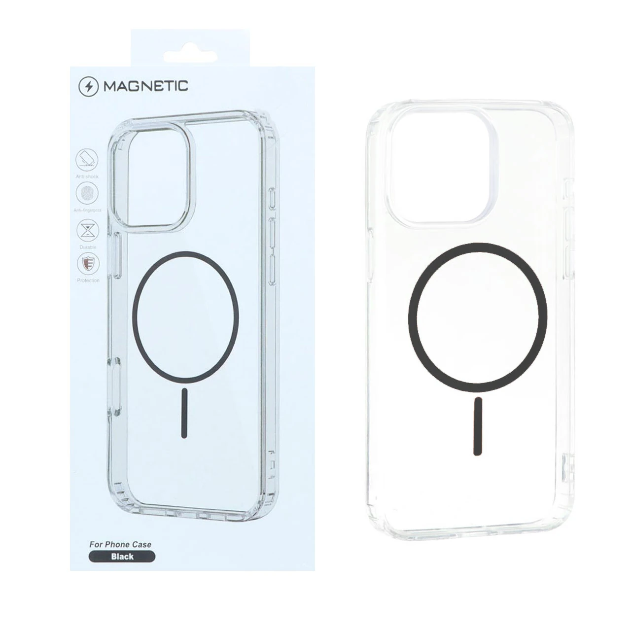 قاب اورجینال Magnetic دور ژله ای MagSafe مدل Apple iPhone 15 Pro Max - مشکی (پک دار) - اسپه کالا قاب اورجینال Magnetic دور ژله ای MagSafe مدل Apple iPhone 15 Pro Max - مشکی (پک دار) - تصویر 1