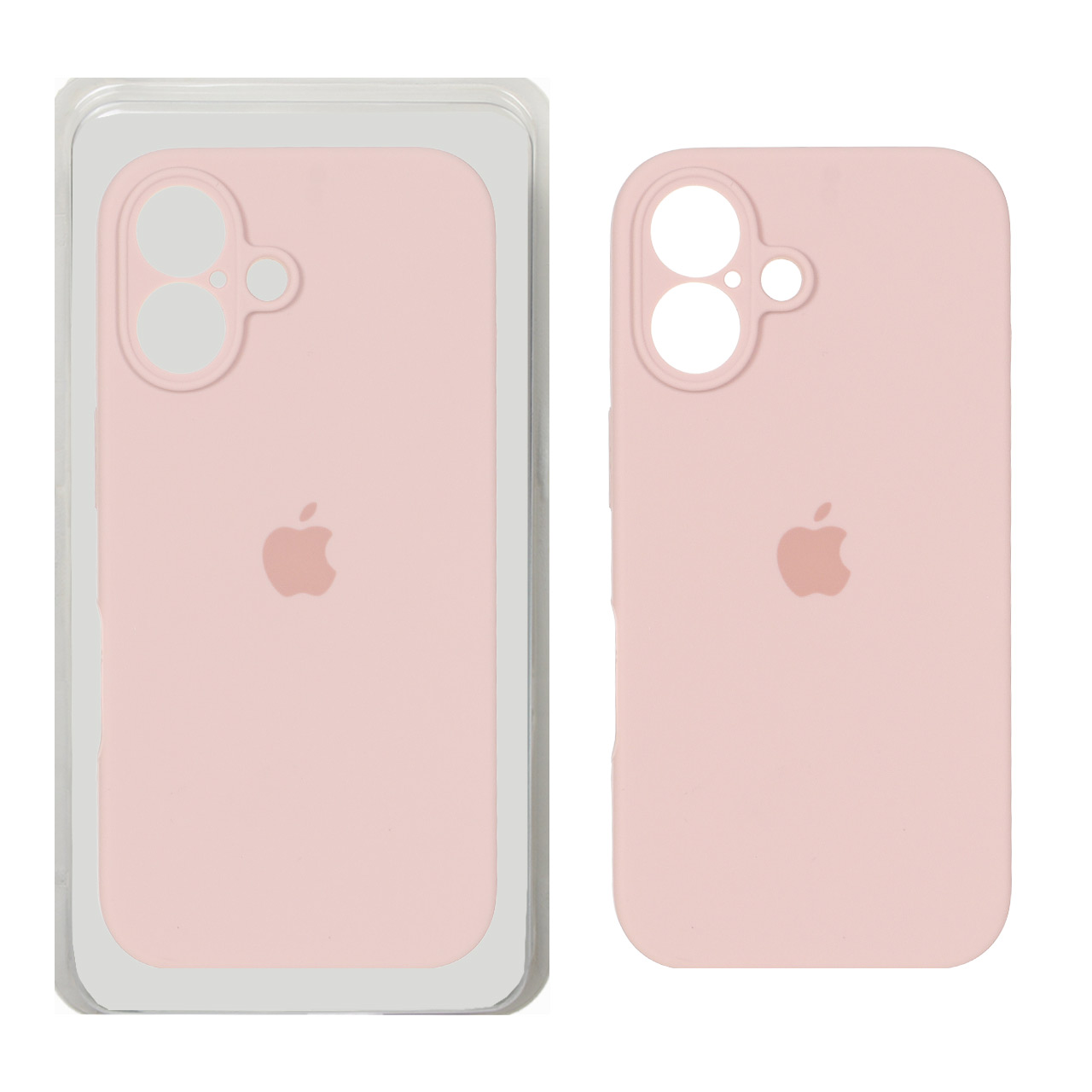 1517052 قاب سیلیکونی پاک کنی محافظ لنزدار اورجینال Apple iPhone 16 - صورتی چرک (پک دار) - NTC - تصویر 1