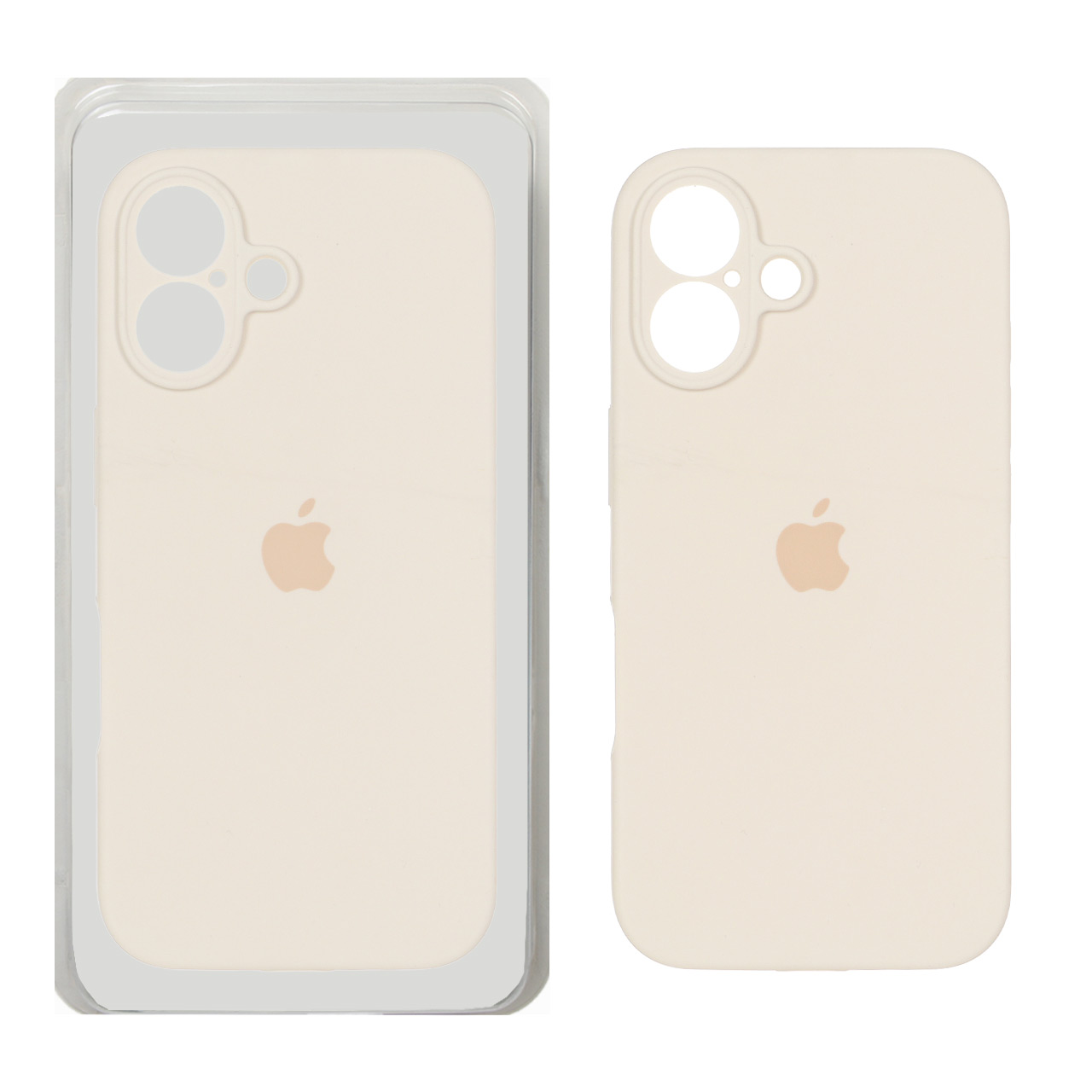 1517056 قاب سیلیکونی پاک کنی محافظ لنزدار اورجینال Apple iPhone 16 - کرم (پک دار) - NTC - تصویر 1