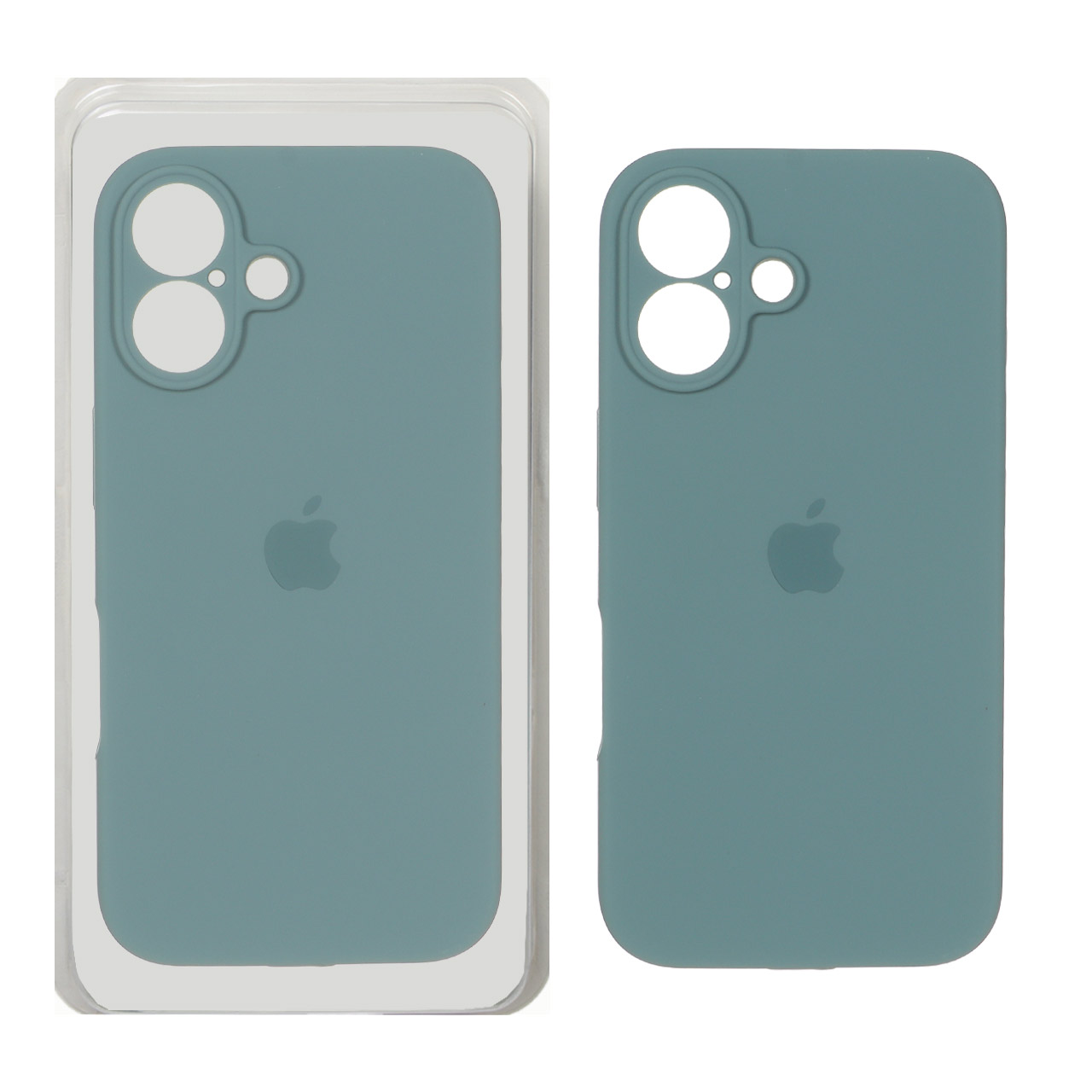 1526620 قاب سیلیکونی پاک کنی محافظ لنزدار اورجینال Apple iPhone 16 - سبز ارتشی (پک دار) - NTC - تصویر 1