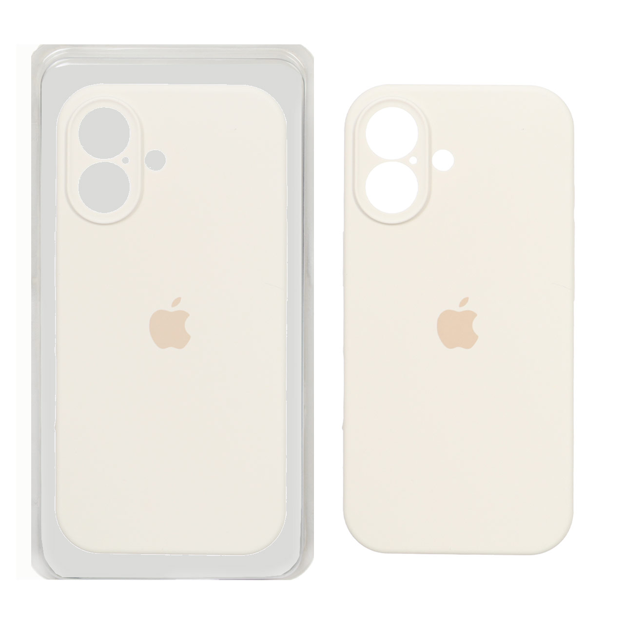 1577516 قاب سیلیکونی پاک کنی محافظ لنزدار اورجینال Apple iPhone 17 - کرم (پک اصلی) - تصویر 1