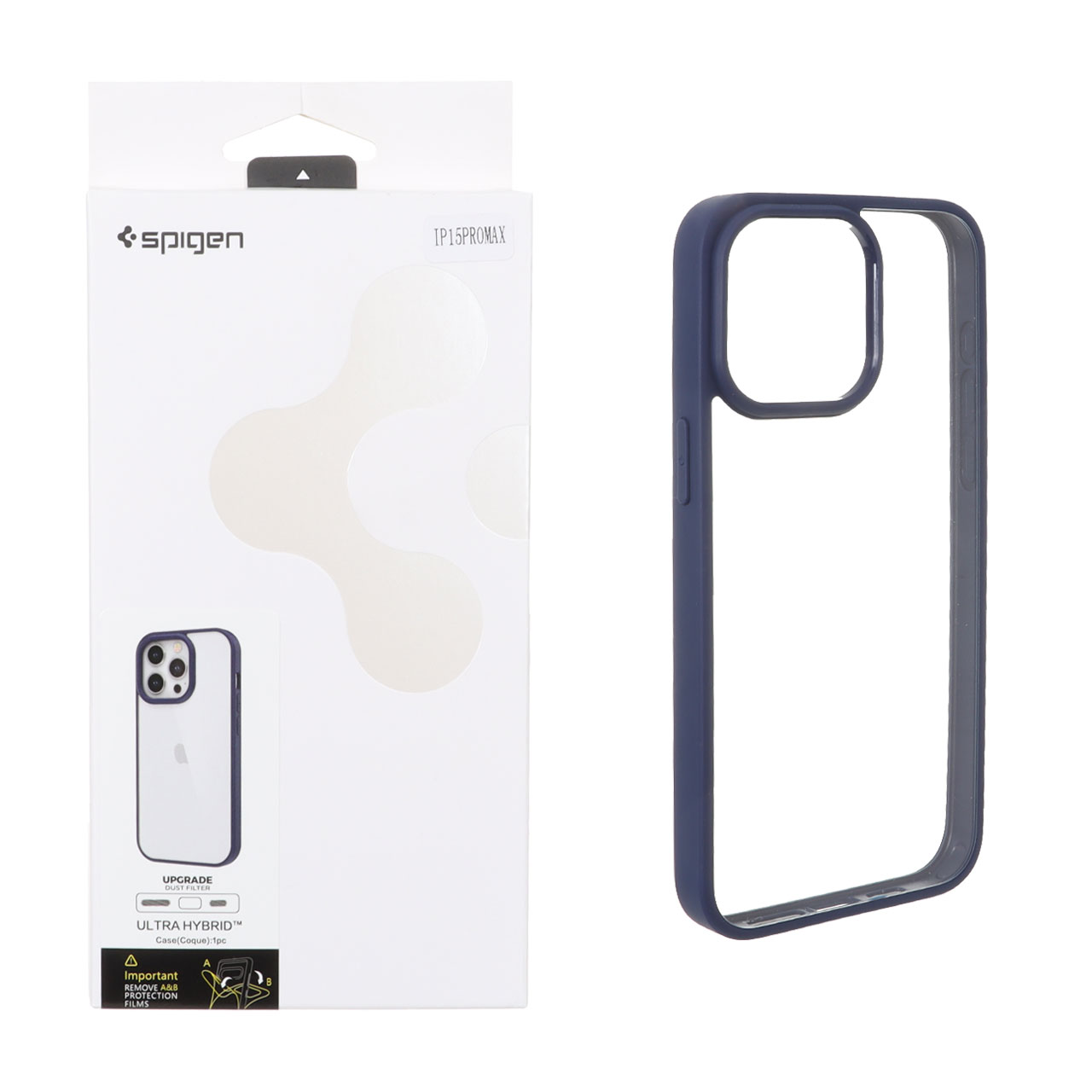 1608598 قاب اورجینال Spigen با توری اسپیکر فلزی Apple iPhone 15 Pro Max - سرمه ای (پک دار) - تصویر 1