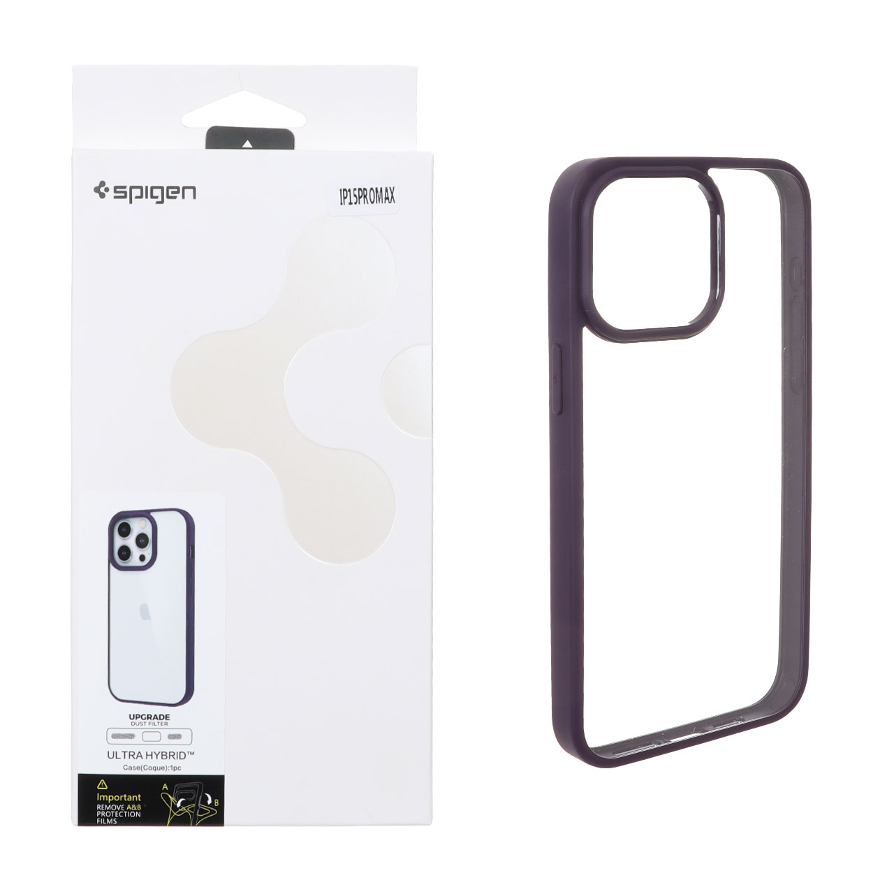 1609070 قاب اورجینال Spigen با توری اسپیکر فلزی Apple iPhone 15 Pro Max - بنفش (پک دار) - تصویر 1