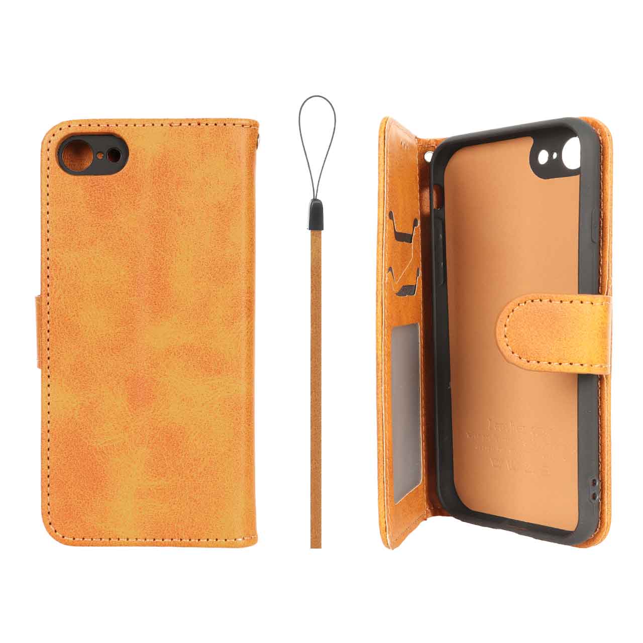 1630476 کیف موبایل مگنتی درجه یک داخل خز MNC Plus مدل Apple iPhone 7 / iPhone 8 / iPhone SE (2020) - عسلی - تصویر 1