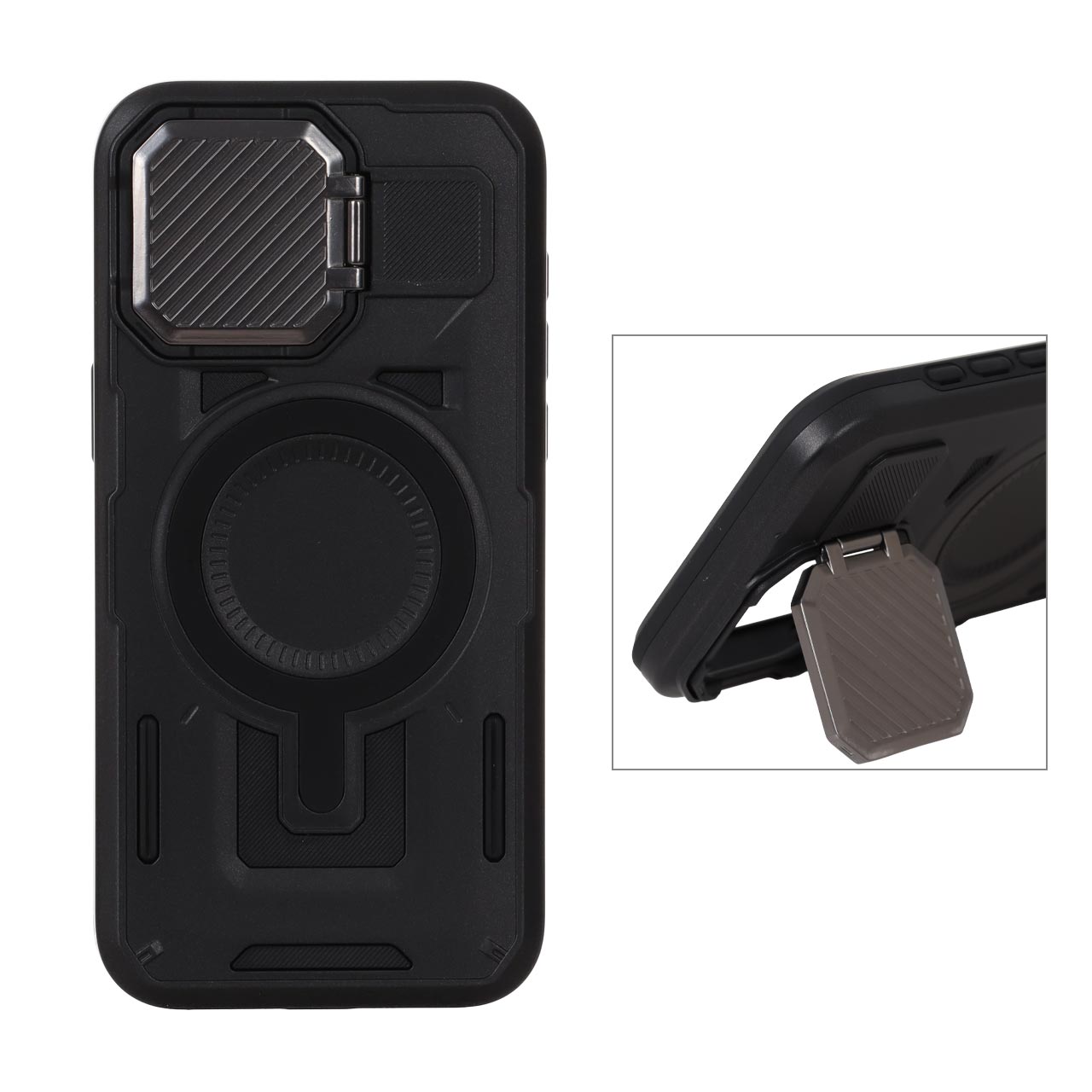 قاب Defender پشت سخت محافظ لنزدار فلزی مدل Apple iPhone 15 Pro Max - مشکی - NTC - اسپه کالا قاب Defender پشت سخت محافظ لنزدار فلزی مدل Apple iPhone 15 Pro Max - مشکی - NTC - تصویر 1