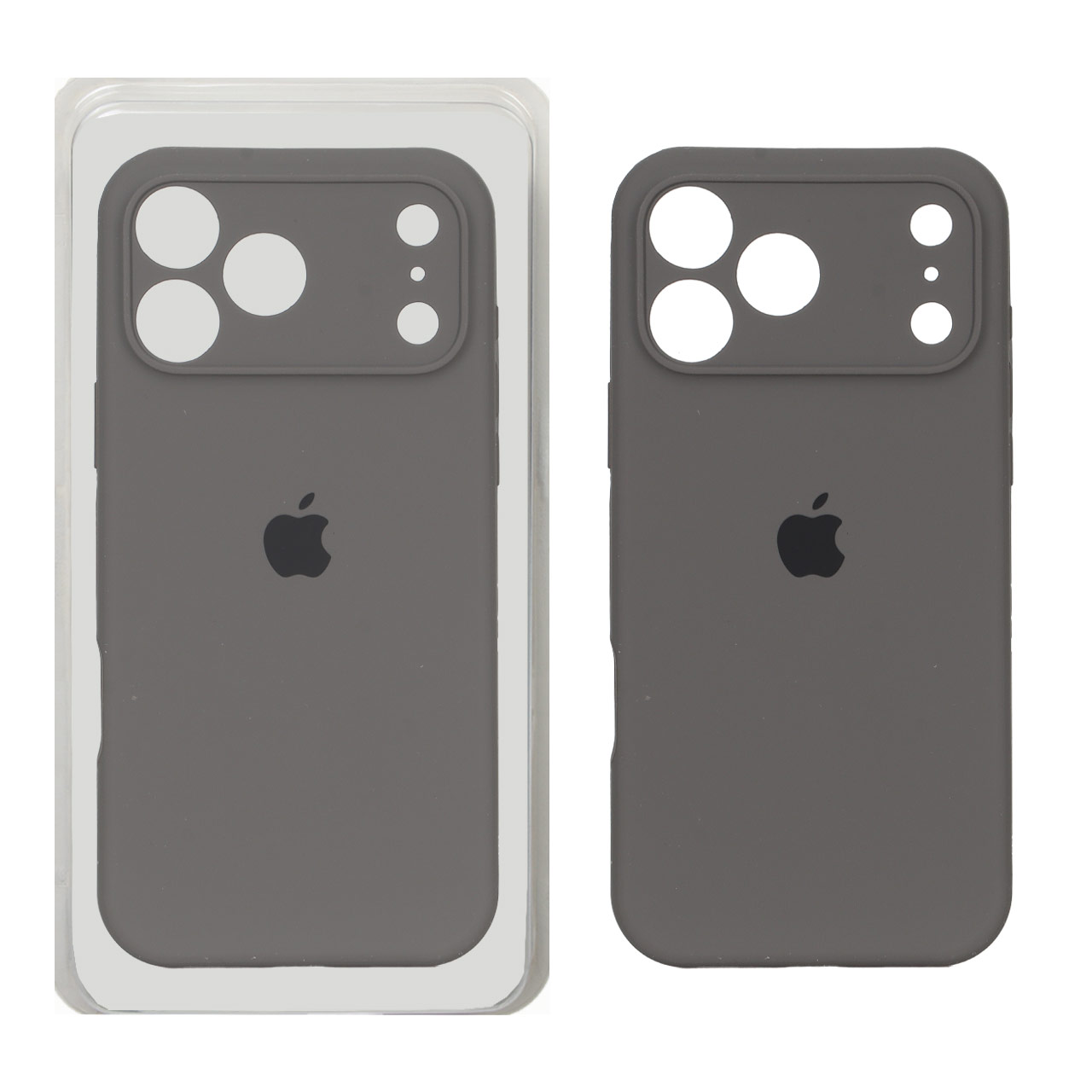 1654880 قاب سیلیکونی پاک کنی محافظ لنزدار اورجینال Apple iPhone 17 Pro Max - خاکستری کد 1 (پک دار) - NTC - تصویر 1
