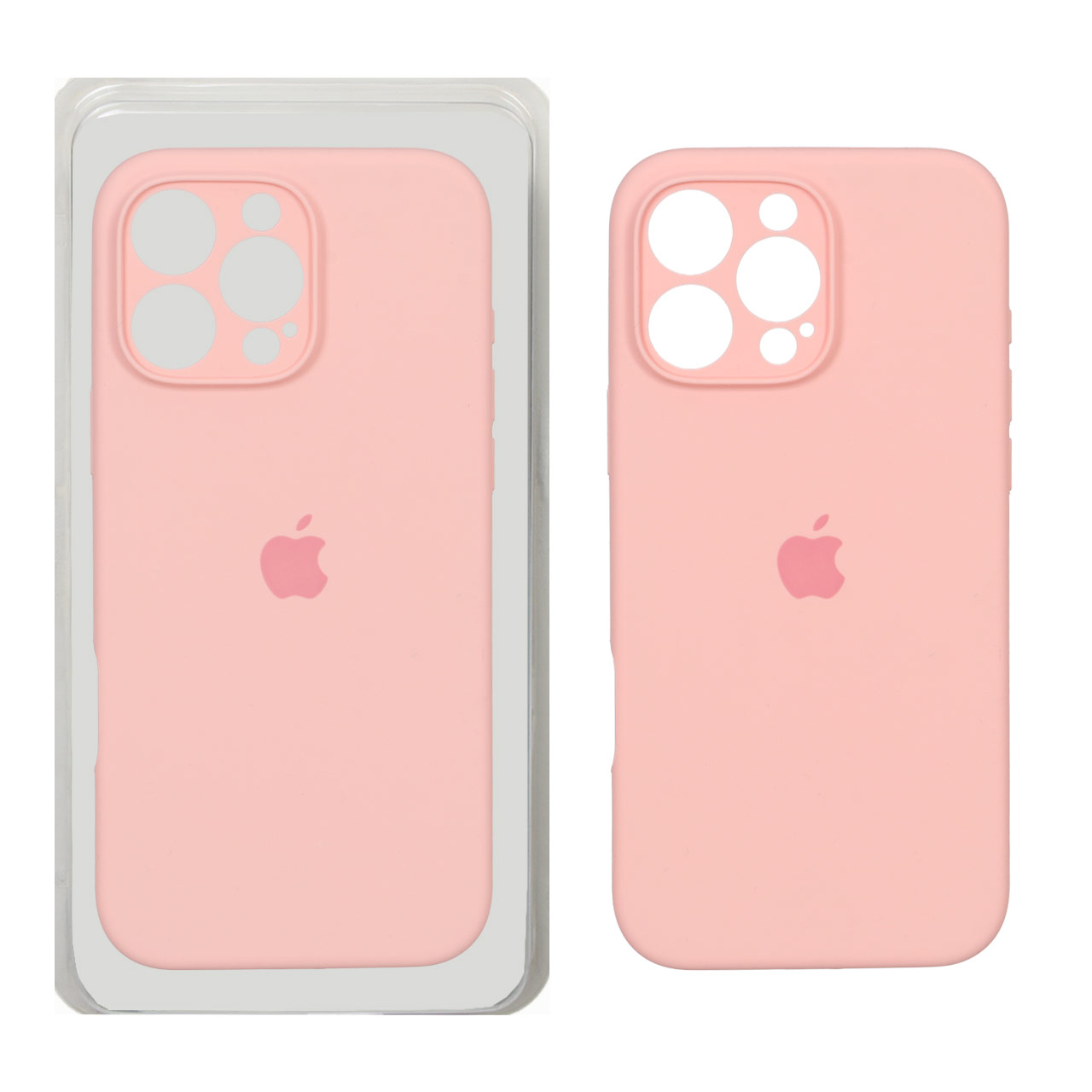 1654934 قاب سیلیکونی پاک کنی محافظ لنزدار اورجینال Apple iPhone 16 Pro Max - صورتی روشن کد 1 (پک دار) - NTC - تصویر 1