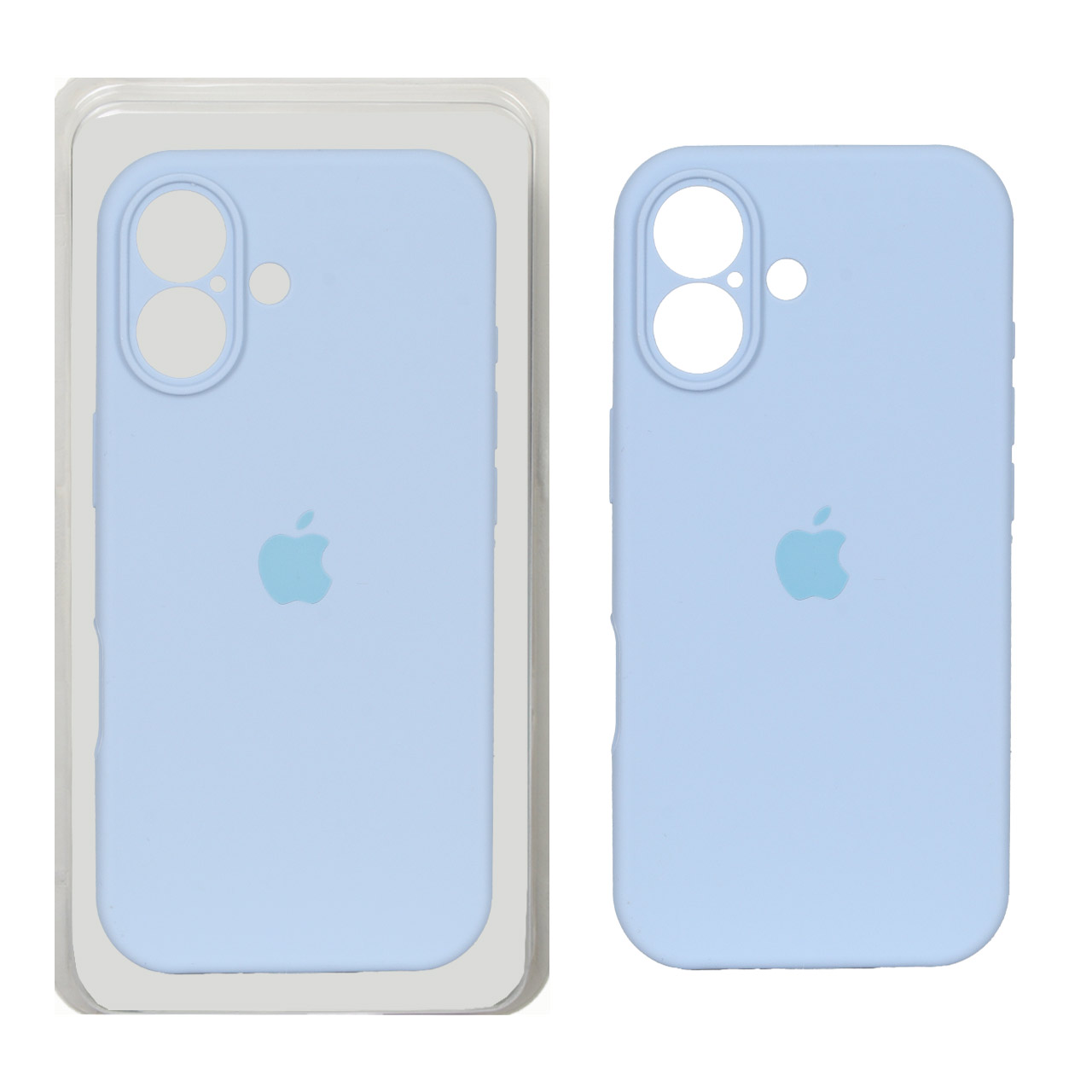 1654964 قاب سیلیکونی پاک کنی محافظ لنزدار اورجینال Apple iPhone 17 - آبی کبریتی (پک دار) - NTC - تصویر 1