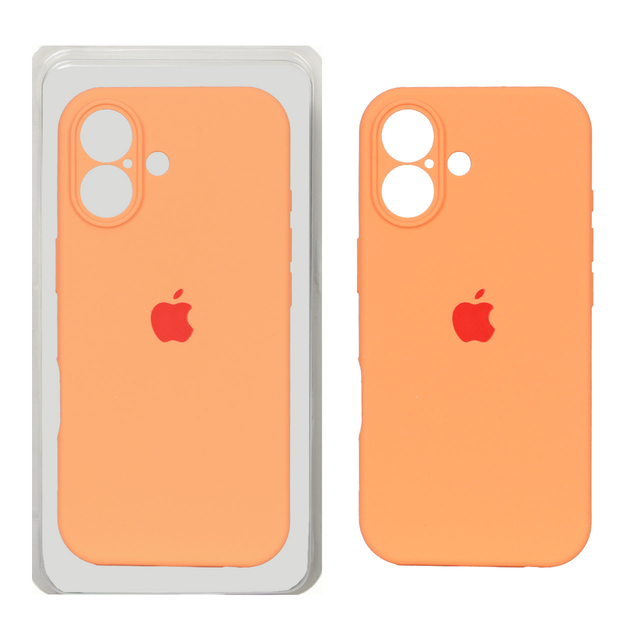 1654968 قاب سیلیکونی پاک کنی محافظ لنزدار اورجینال Apple iPhone 17 - نارنجی روشن (پک دار) - NTC - تصویر 1