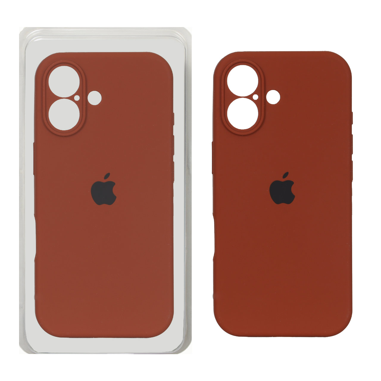 1654984 قاب سیلیکونی پاک کنی محافظ لنزدار اورجینال Apple iPhone 17 - قهوه ای (پک دار) - NTC - تصویر 1