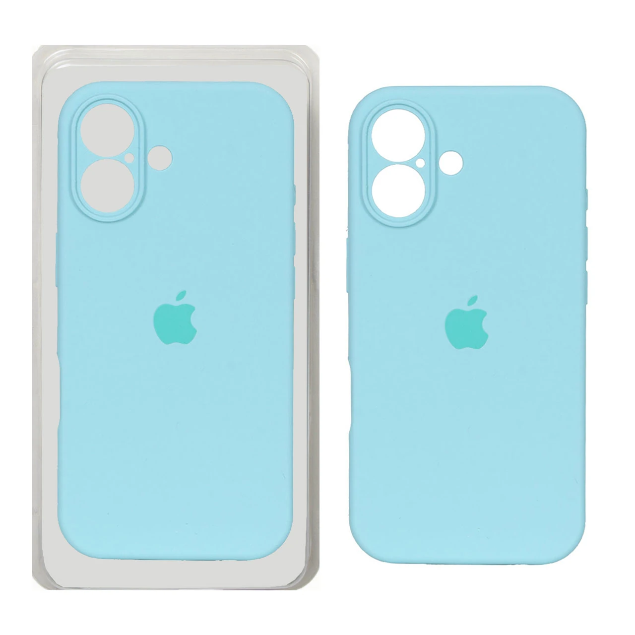 1654986 قاب سیلیکونی پاک کنی محافظ لنزدار اورجینال Apple iPhone 17 - سبزآبی (پک دار) - NTC - تصویر 1