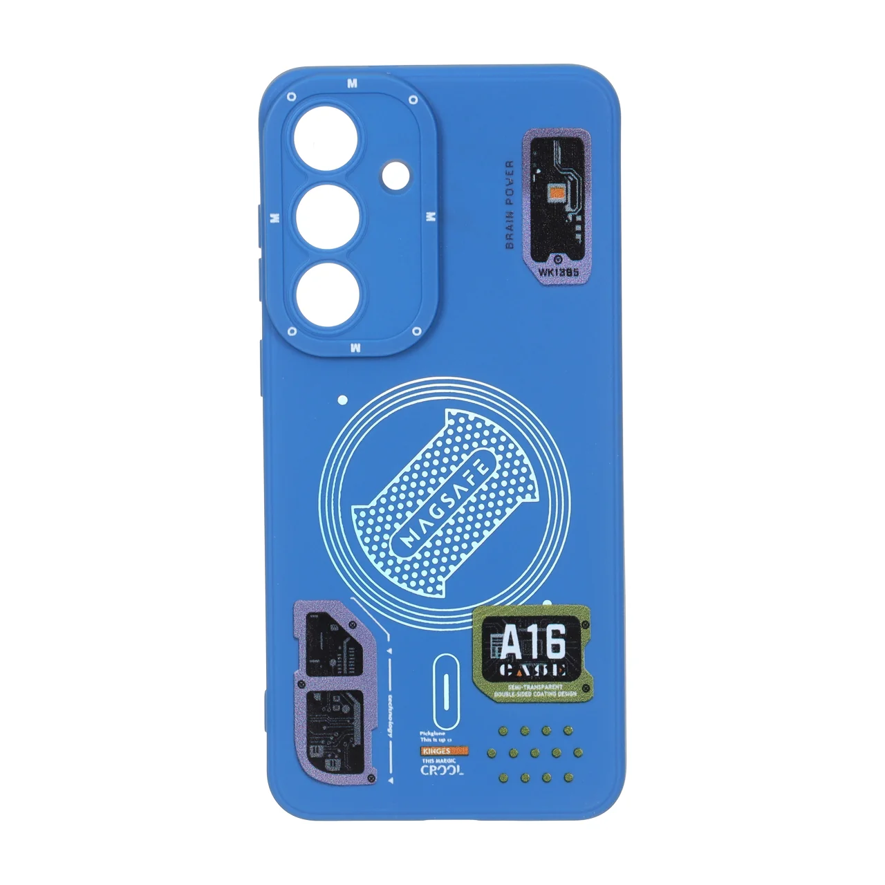 1663874 قاب MoMo طرح مگ سیف هولوگرامی محافظ لنزدار Samsung Galaxy S25 FE - آبی - تصویر 1
