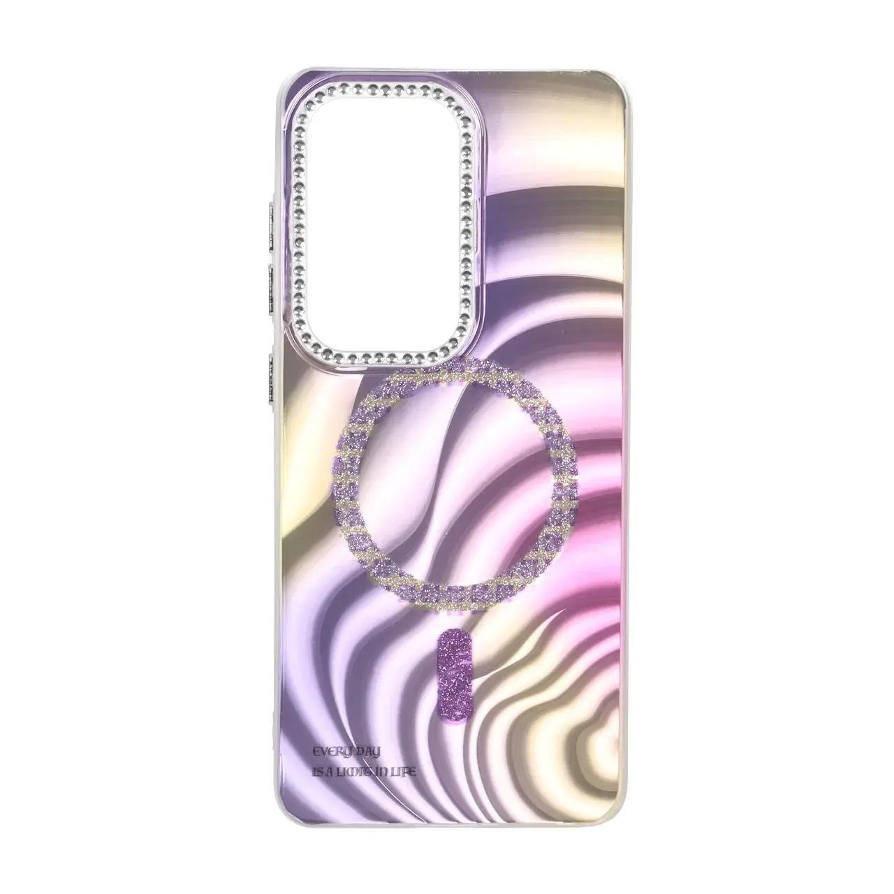 1668746 قاب هولوگرامی طرح مگ سیف اکلیلی دور لنز نگین دار Samsung Galaxy S26 Ultra - کد 54 - تصویر 1