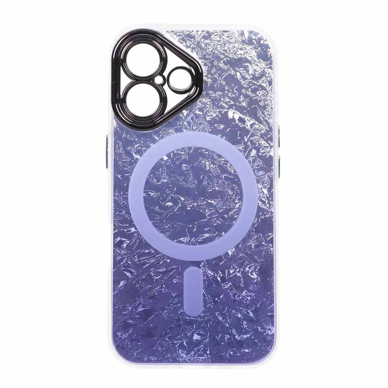 1669170 قاب ice طرح مگ سیف دور مات لنز شفاف Apple iPhone 16 - یاسی - تصویر 1