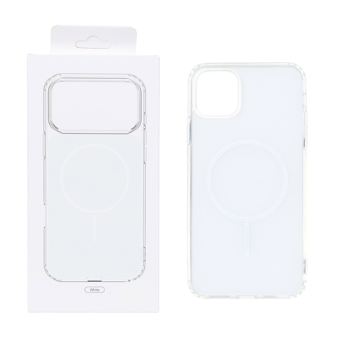 1669796 قاب پشت رنگی دور ژله ای با قابلیت شارژ MagSafe مدل Apple iPhone 11 Pro - سفید (پک دار) - تصویر 1