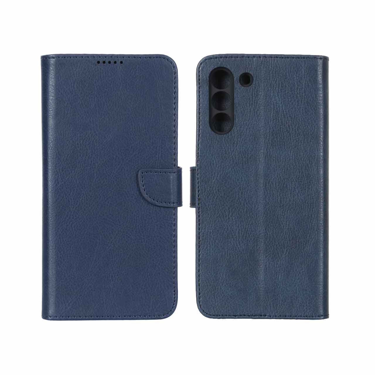 1675766 کیف چرمی موبایل مگنتی محافظ لنزدار KRF مدل Samsung Galaxy S21 FE - سرمه ای - تصویر 1
