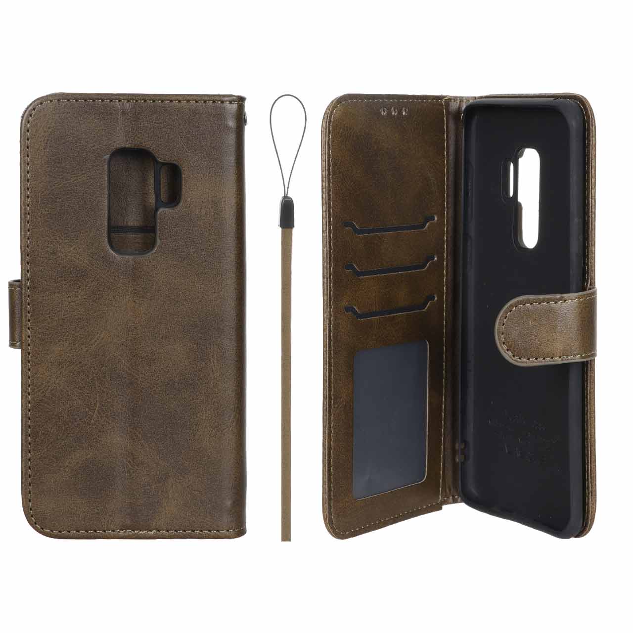1680524 کیف موبایل مگنتی درجه یک داخل خز MNC Plus مدل Samsung Galaxy S9 Plus - سبز زیتونی - تصویر 1