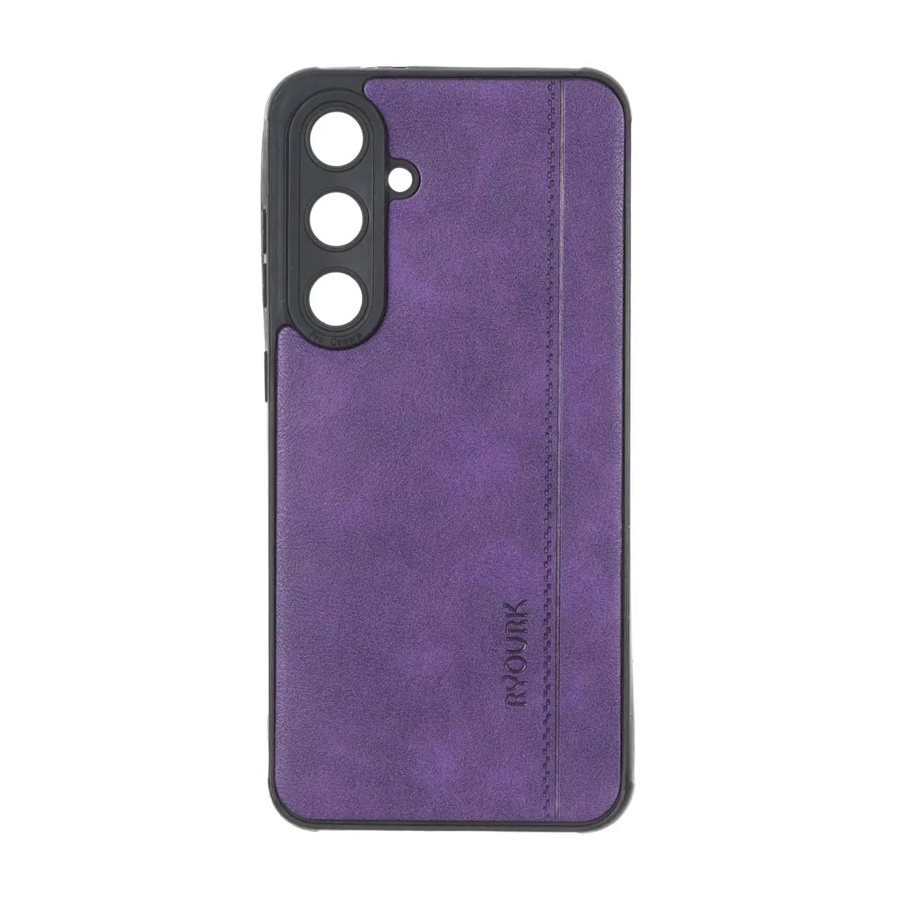 1688902 قاب طرح چرم RYOURK مدل Samsung Galaxy S24 FE - بنفش - تصویر 1