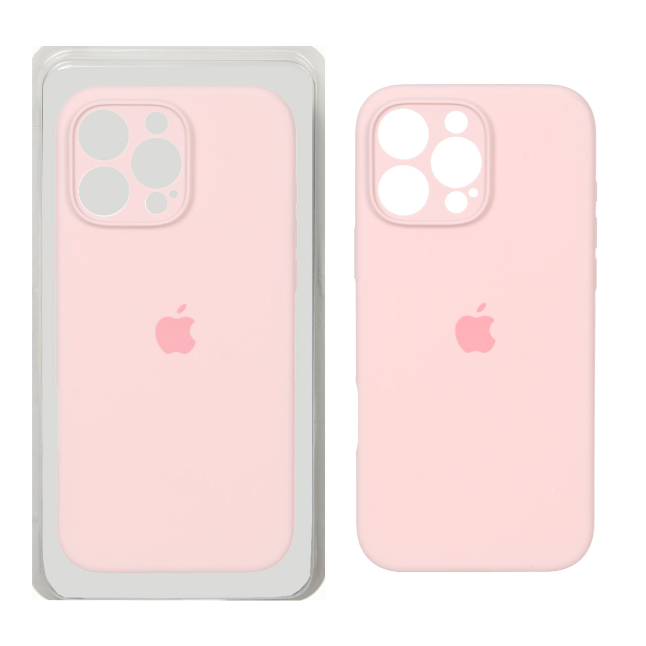 1695350 قاب سیلیکونی پاک کنی محافظ لنزدار اورجینال Apple iPhone 16 Pro Max - صورتی چرک کد 1 (پک دار) - NTC - تصویر 1