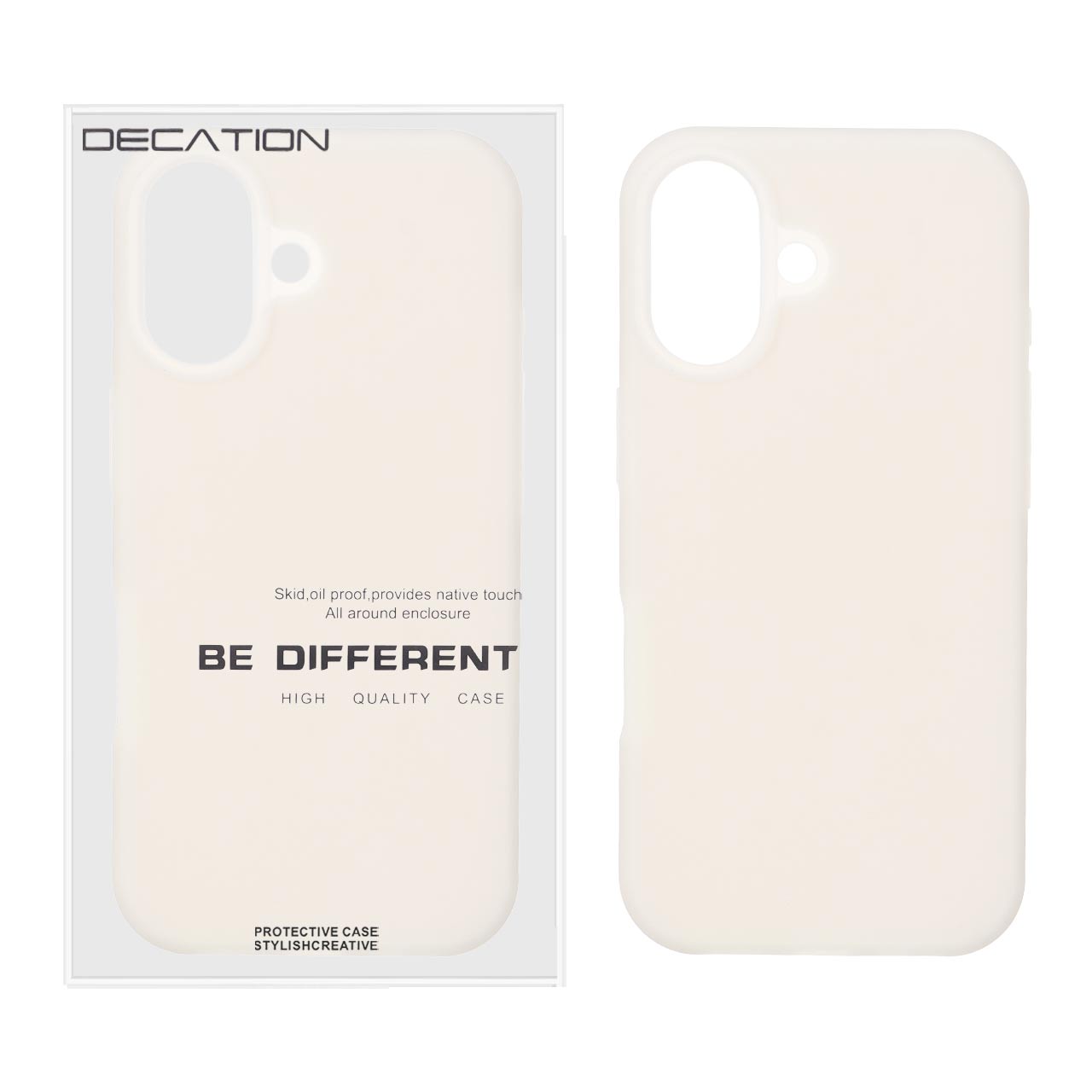1697398 قاب Decation سیلیکونی پاستیلی Apple iPhone 17 - کرم (پک دار) - تصویر 1