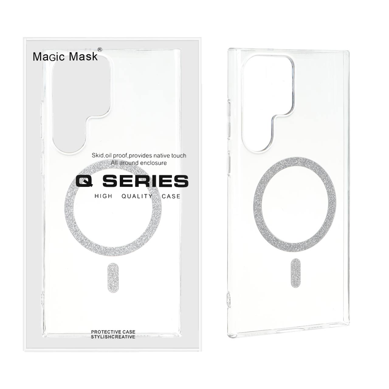 1712556 قاب اورجینال Magic Mask شفاف MagSafe اکلیلی Samsung Galaxy S23 Ultra (پک دار) - MPS - تصویر 1