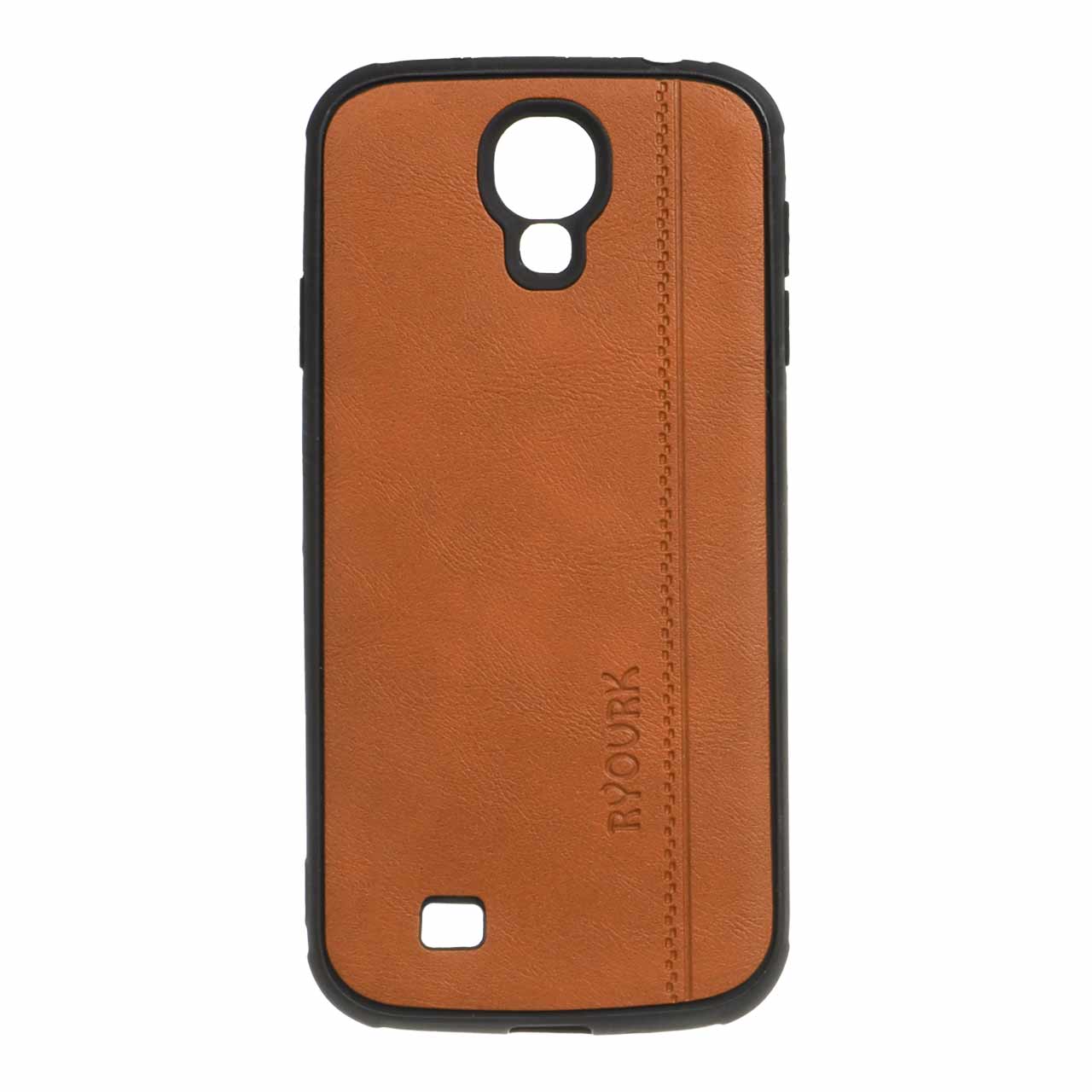 963492 قاب طرح چرم RYOURK مدل Samsung Galaxy S4 - عسلی - تصویر 1
