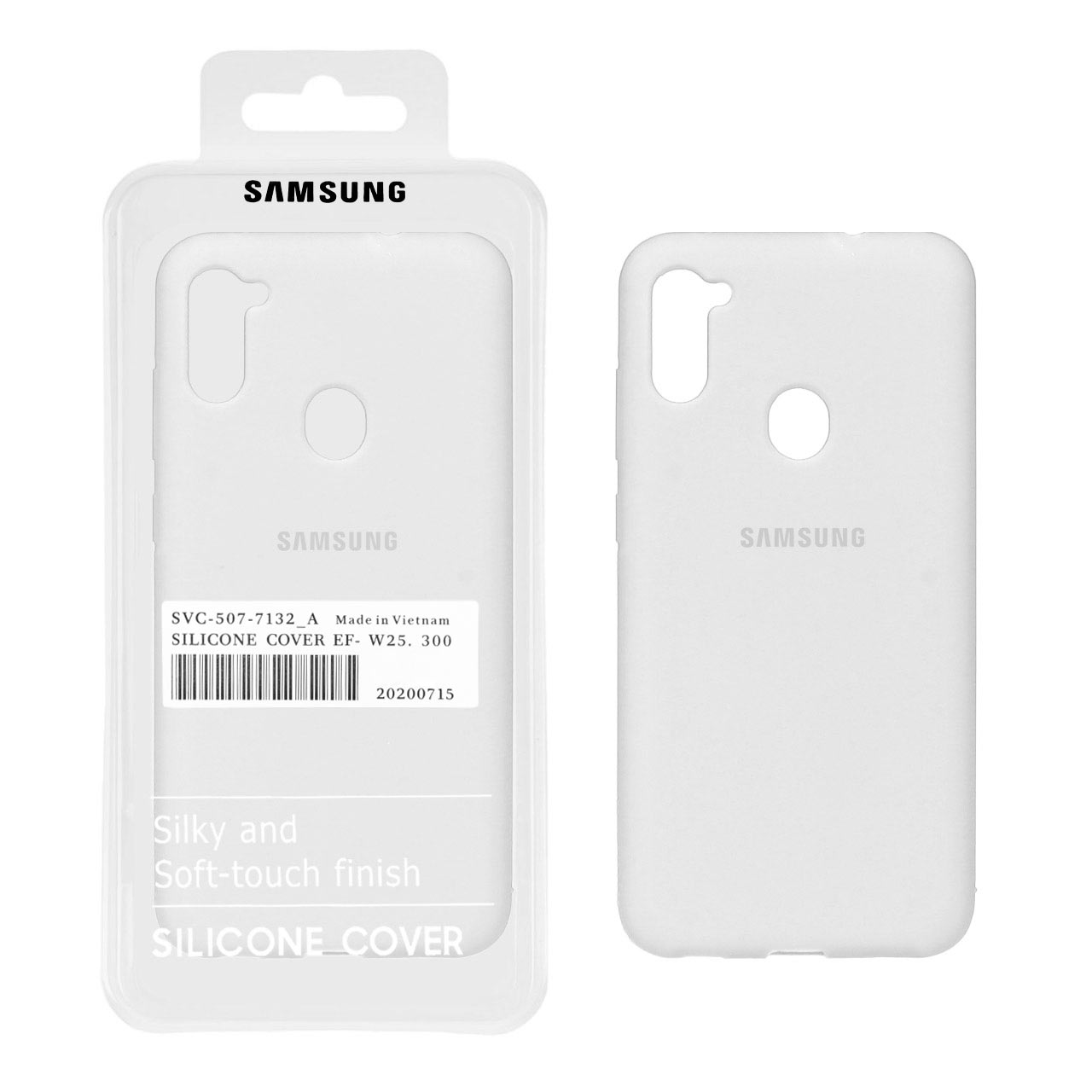1032698 قاب سیلیکونی پاک کنی اورجینال درجه یک Samsung Galaxy A11 / M11 - سفید (پک دار) - تصویر 1