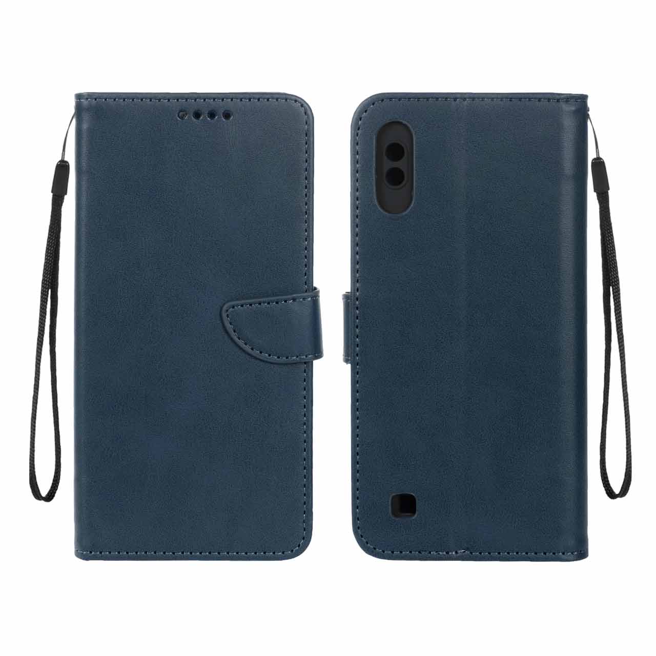 1033474 کیف چرمی موبایل مگنتی محافظ لنزدار Samsung Galaxy A10 / M10 - سرمه ای - تصویر 1