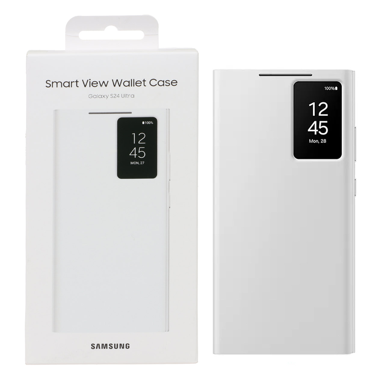 1041214 کیف هوشمند اورجینال سامسونگ Smart View Wallet Case مدل Samsung Galaxy S24 Ultra - سفید (پک دار) - تصویر 1