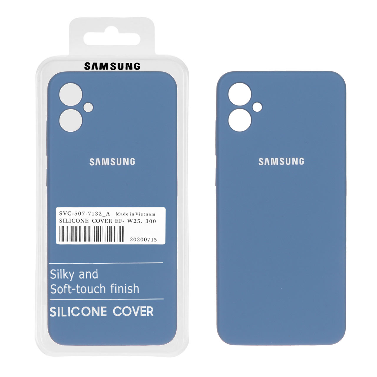 1044112 قاب سیلیکونی پاک کنی اورجینال درجه یک Samsung Galaxy A05 - آبی تیره (پک دار) - تصویر 1
