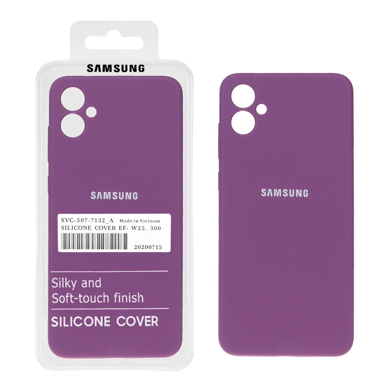 1064936 قاب سیلیکونی پاک کنی اورجینال درجه یک Samsung Galaxy A05 - ارغوانی (پک دار) - تصویر 1