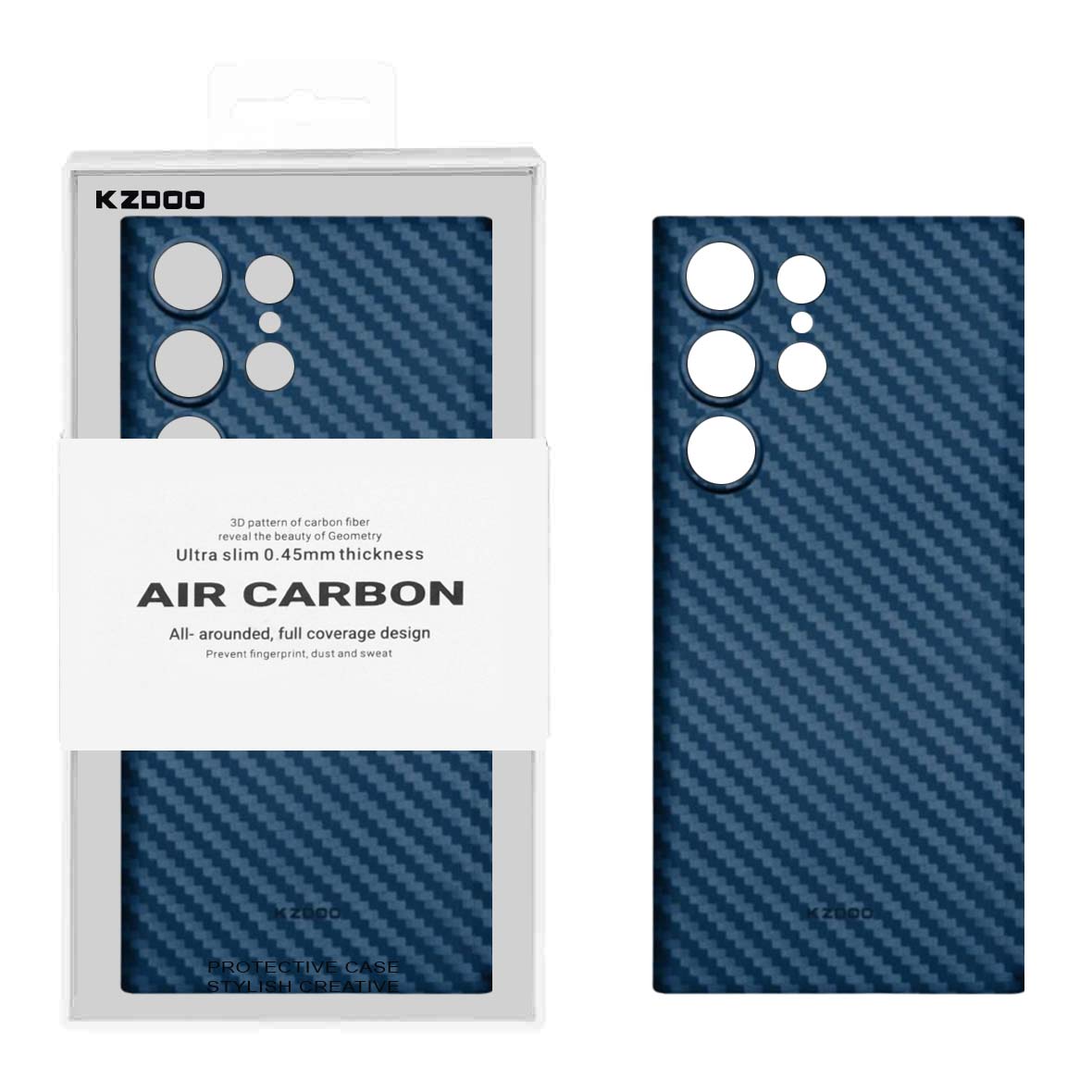 1075368 قاب محافظ لنزدار Original KDoo Air Carbon مدل Samsung Galaxy S24 Ultra - سرمه ای (پک دار) - تصویر 1