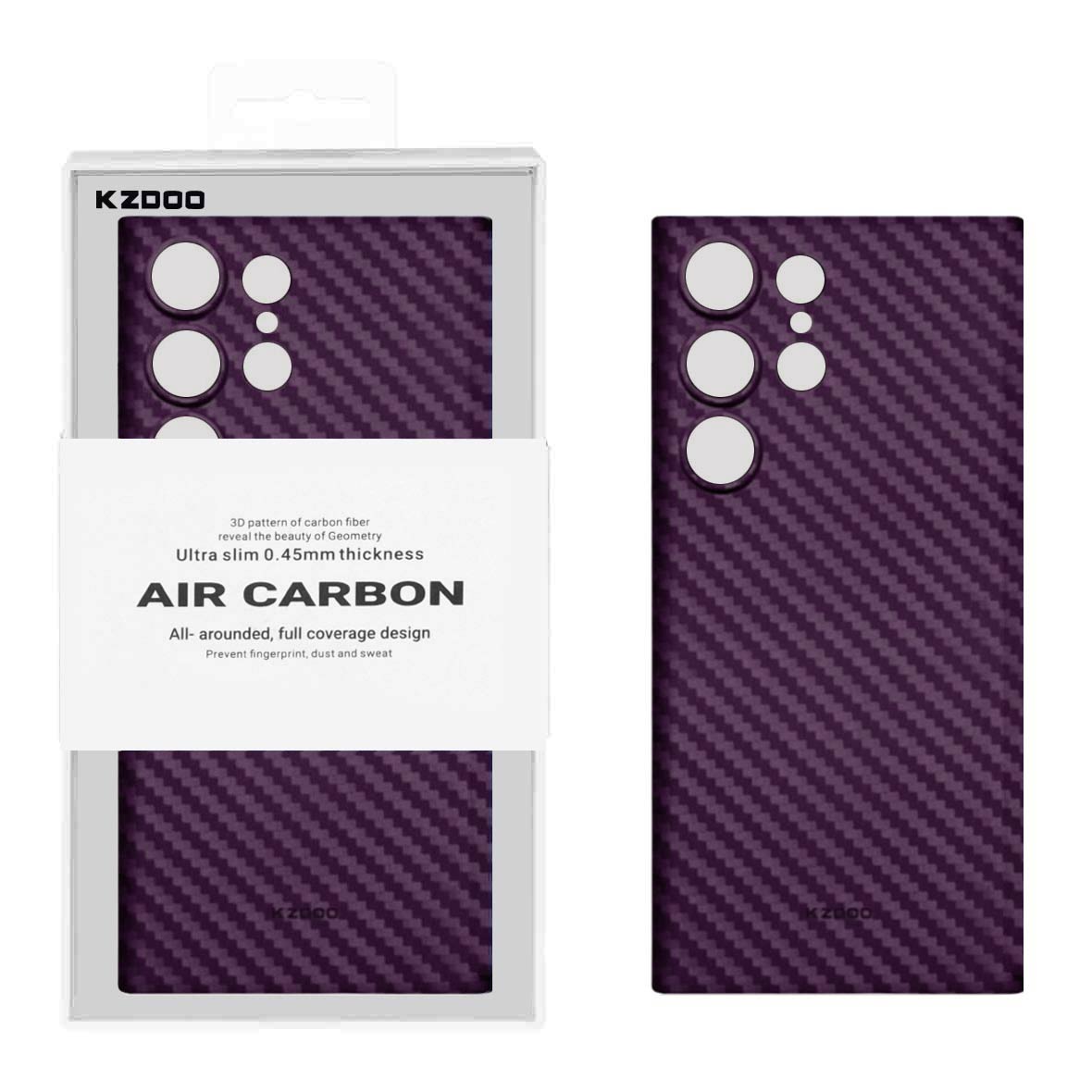 1075370 قاب محافظ لنزدار Original KDoo Air Carbon مدل Samsung Galaxy S24 Ultra - بنفش (پک دار) - تصویر 1