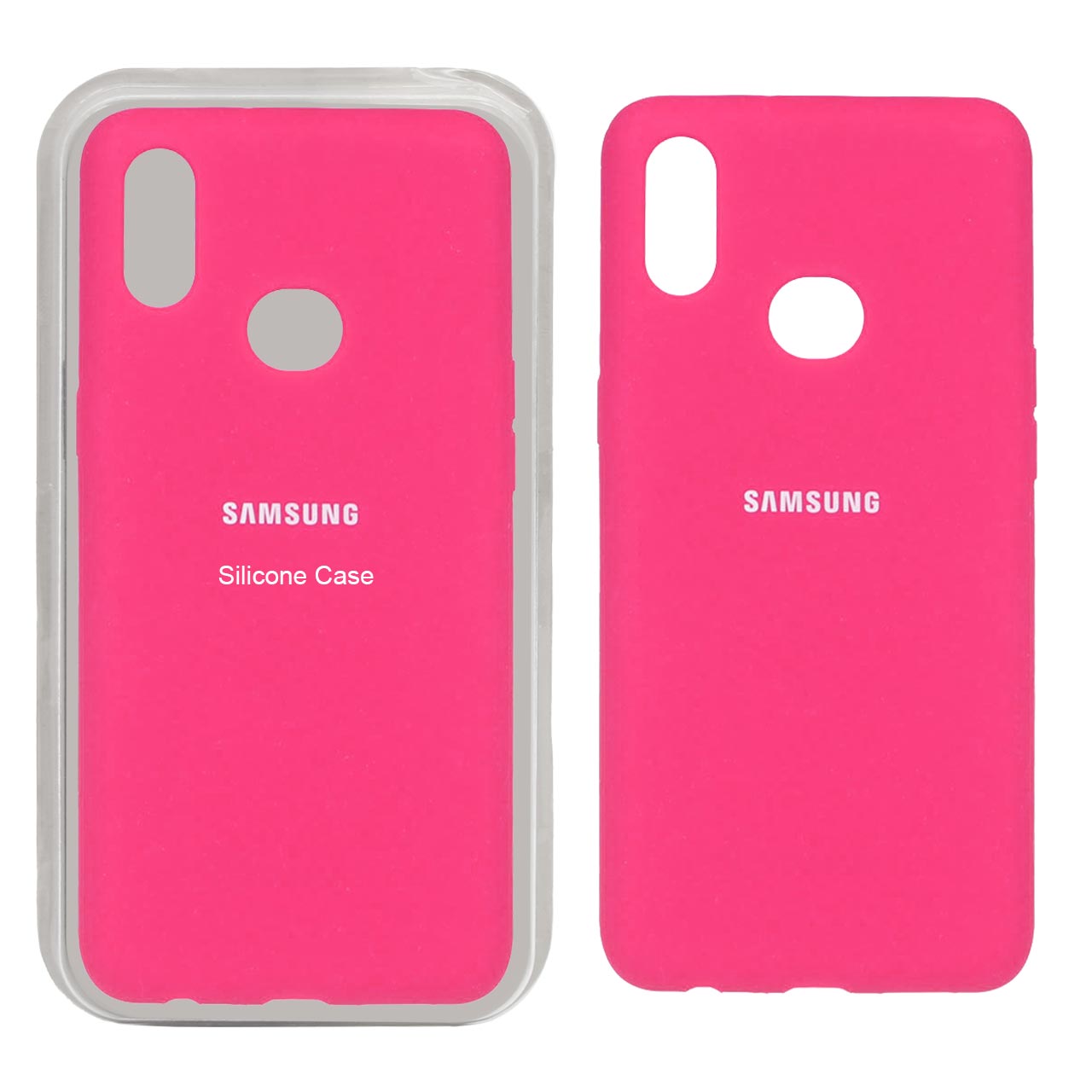 1097898 قاب سیلیکونی پاک کنی اورجینال Samsung Galaxy A10s - صورتی فانتزی (پک اصلی) - تصویر 1