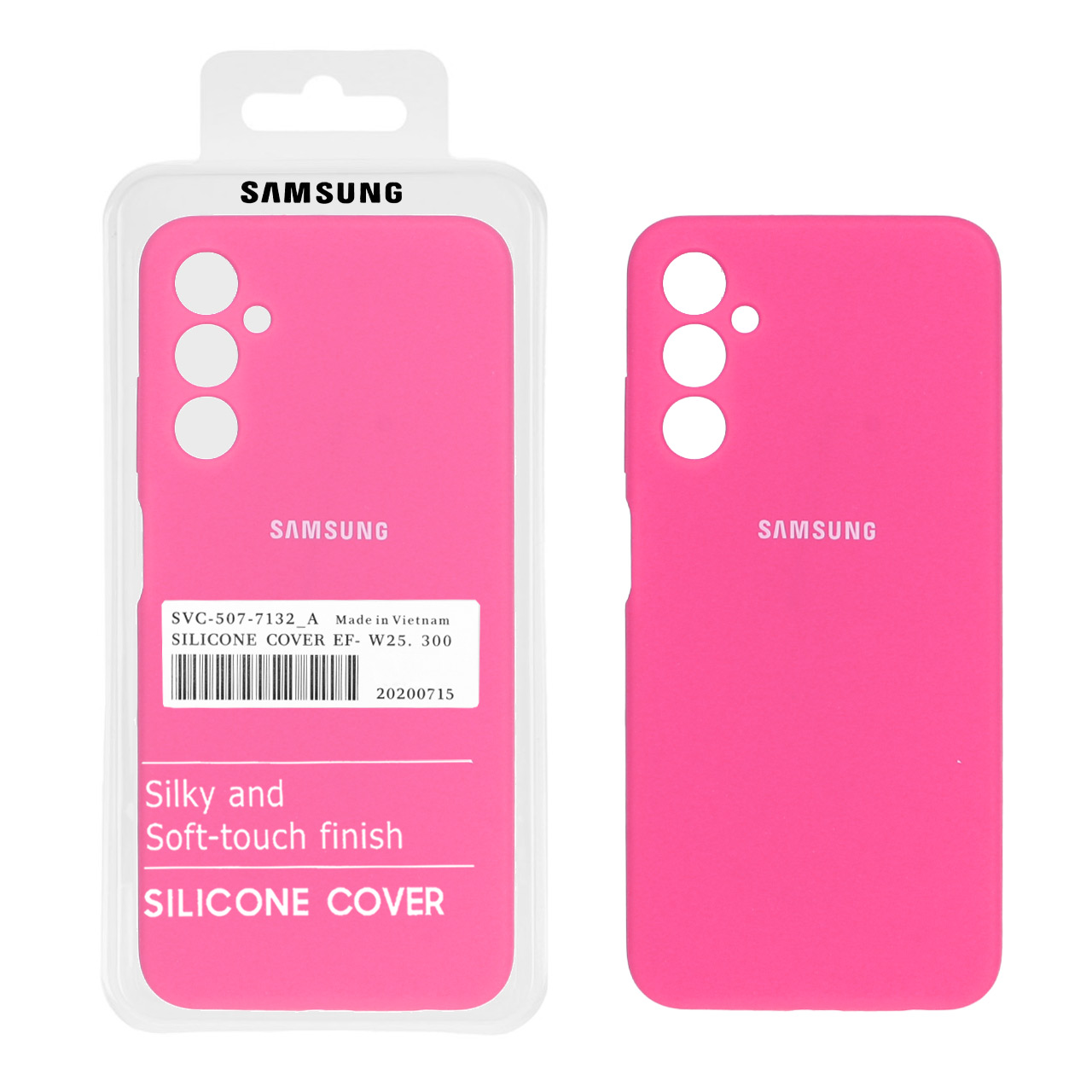 1114498 قاب سیلیکونی پاک کنی اورجینال درجه یک Samsung Galaxy A05s - صورتی فانتزی (پک اصلی) - تصویر 1