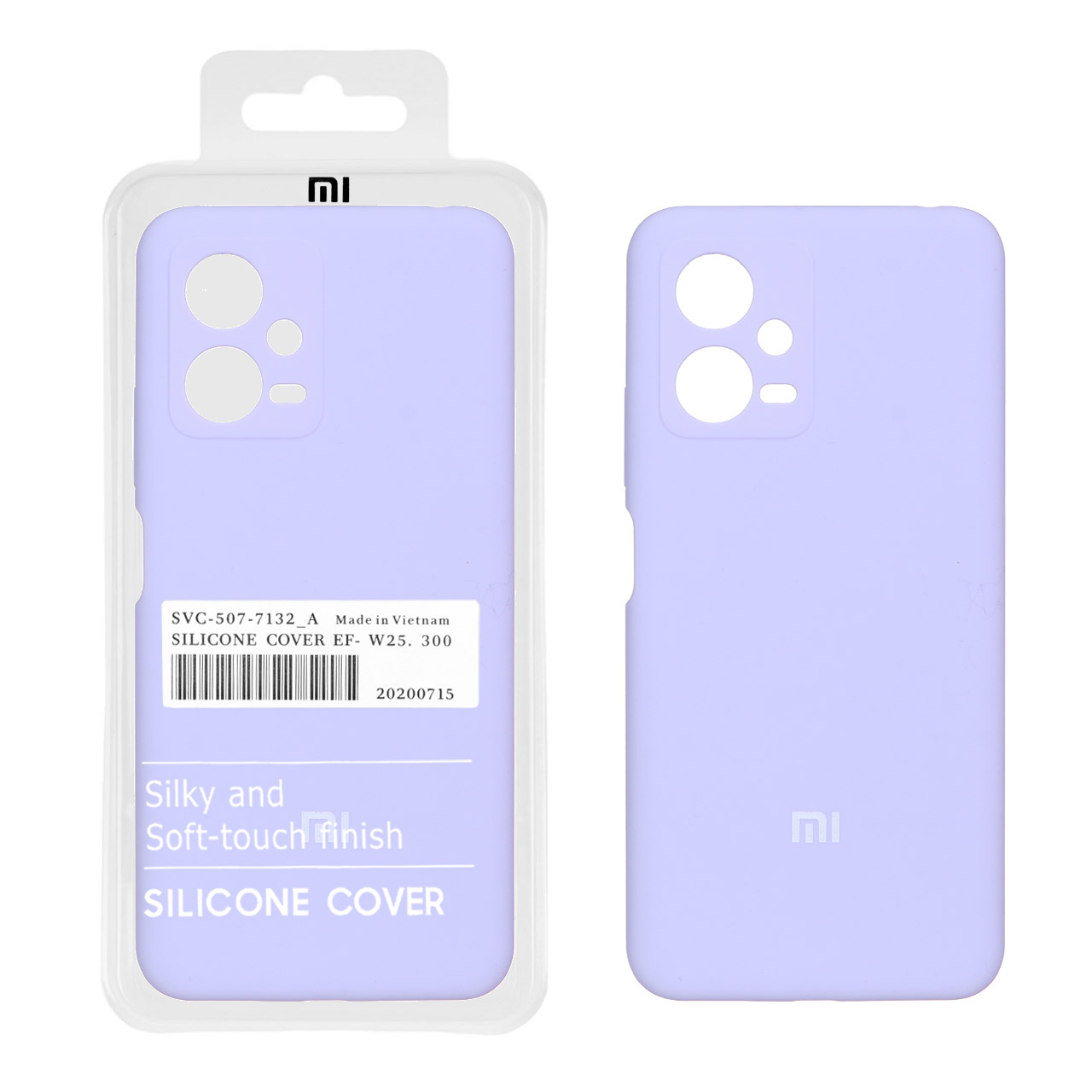 1116322 قاب سیلیکونی پاک کنی اورجینال درجه یک Xiaomi Redmi Note 12 5G / Poco X5 - یاسی (پک اصلی) - تصویر 1