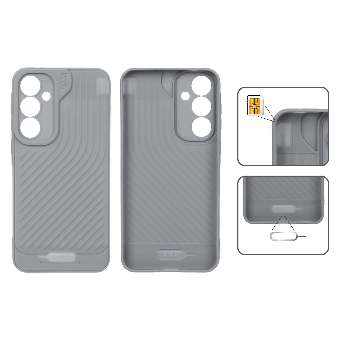 1152584 قاب Gear4 کبریتی Samsung Galaxy A35 - طوسی - تصویر 1