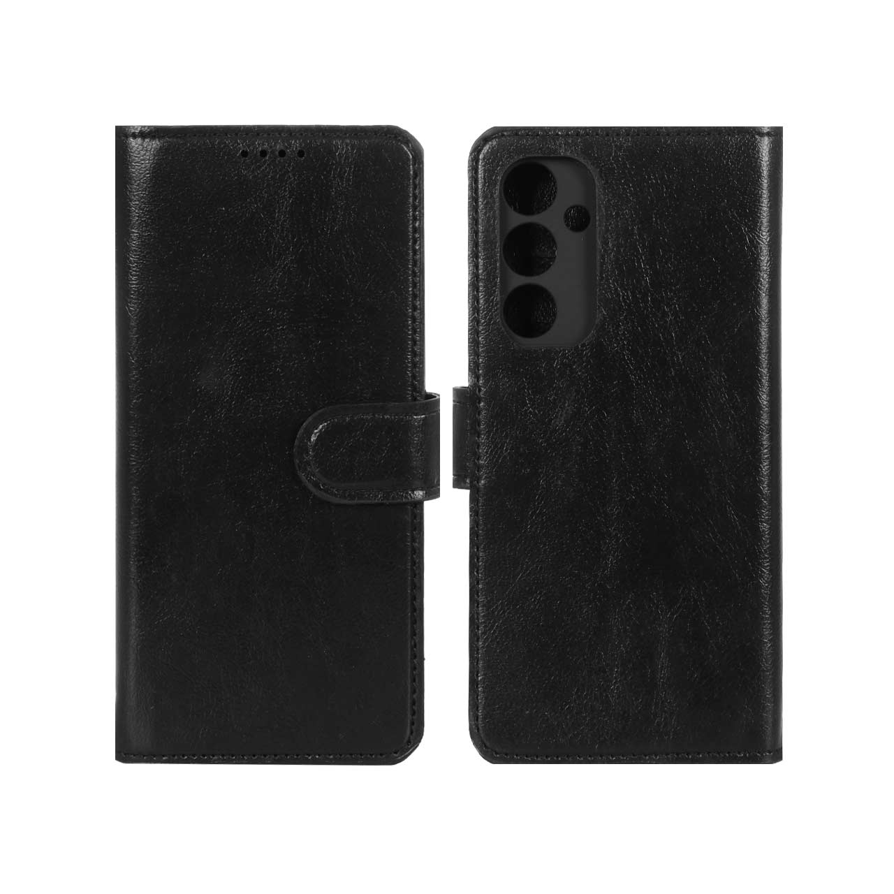 1187816 کیف موبایل چرمی مگنتی محافظ لنزدار Samsung Galaxy A55 - مشکی - تصویر 1