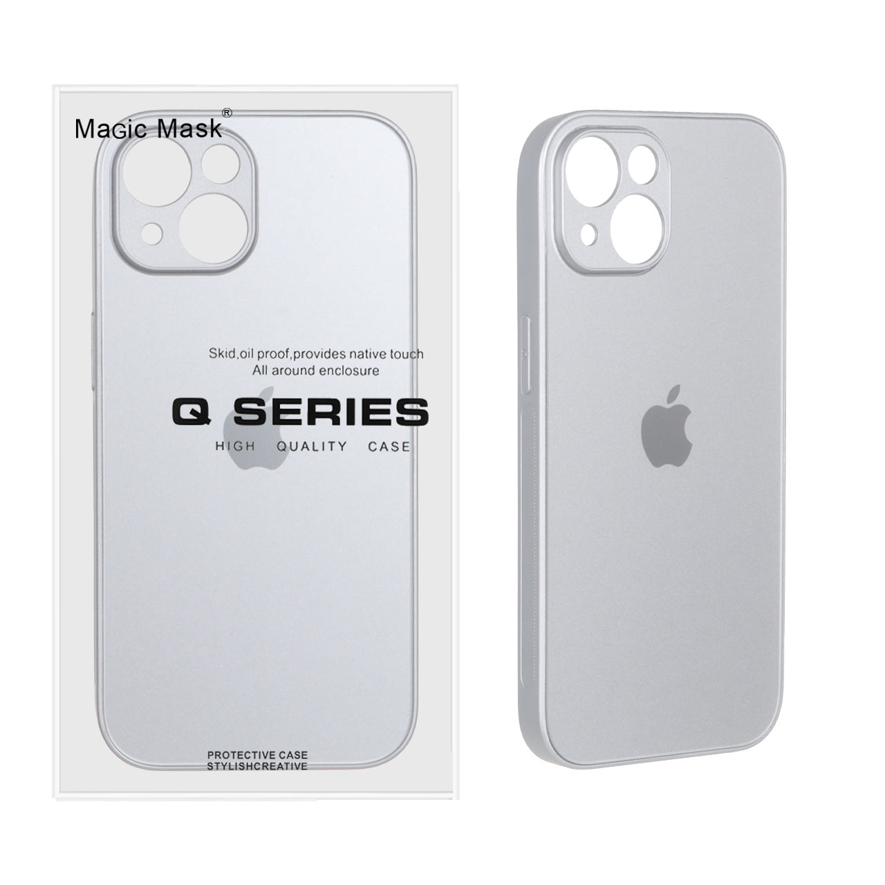 1192030 قاب اورجینال PVD ضدخش Magic Mask مدل Apple iPhone 15 - نقره ای (پک دار) - تصویر 1