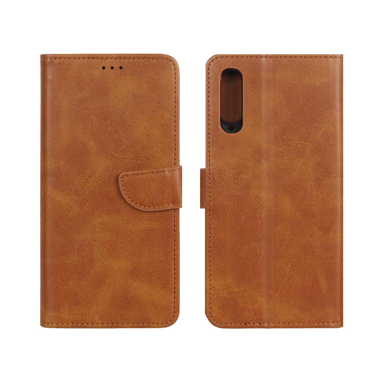 1230810 کیف چرمی موبایل مگنتی Samsung Galaxy A70 / A70s - عسلی - تصویر 1