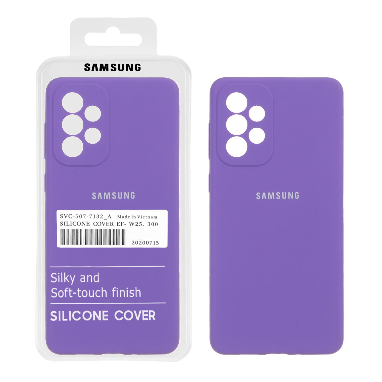1242286 قاب سیلیکونی پاک کنی اورجینال درجه یک Samsung Galaxy A73 - بنفش (پک دار) - تصویر 1