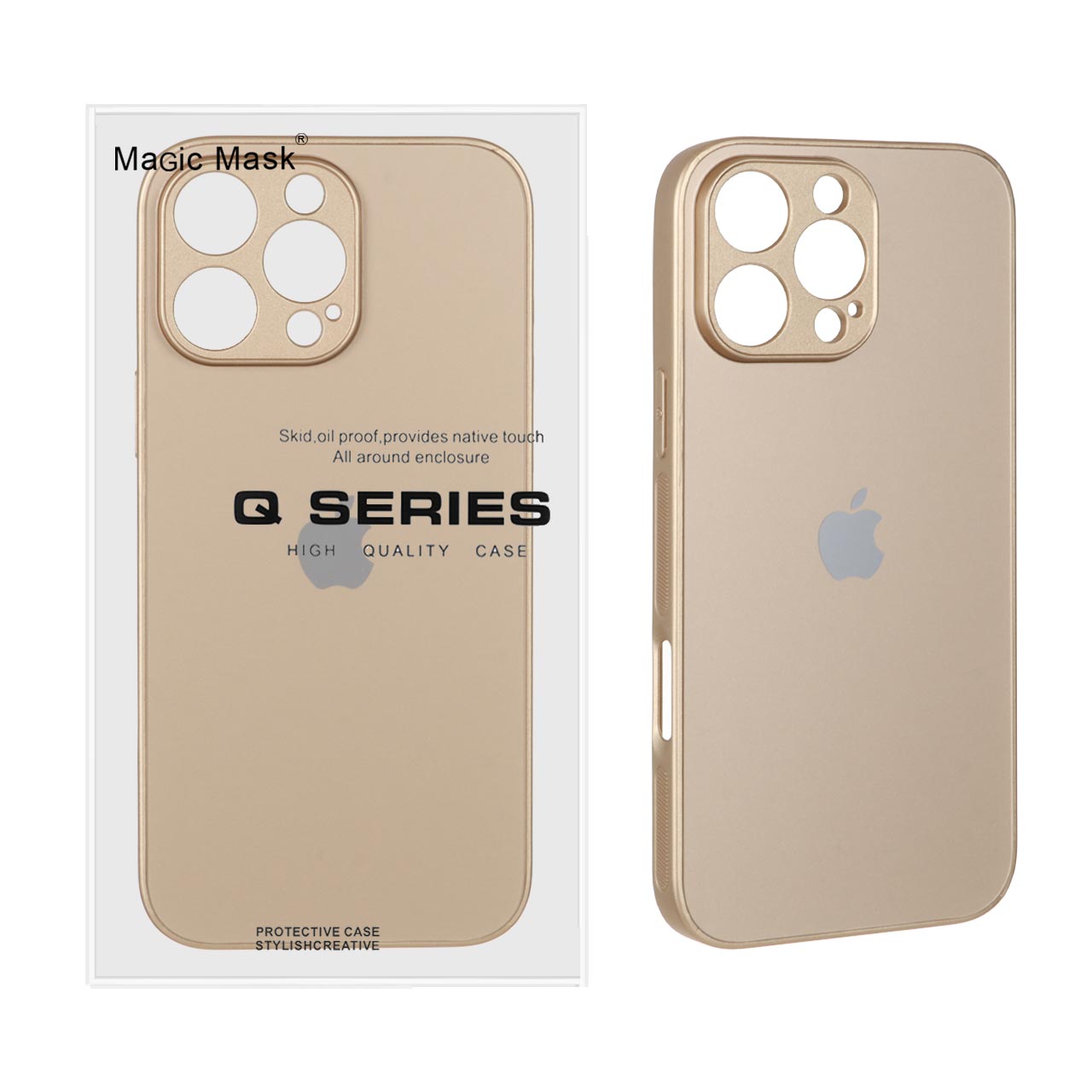 1300448 قاب اورجینال PVD ضدخش Magic Mask مدل Apple iPhone 16 Pro Max - طلایی (پک دار) - تصویر 1